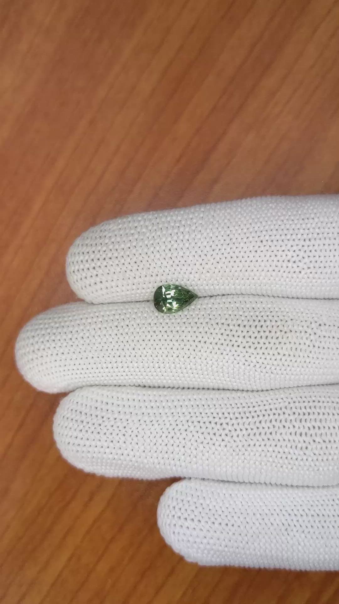 1.07 Ct. Green Sapphire from Ceylon (Sri Lanka) Size Video