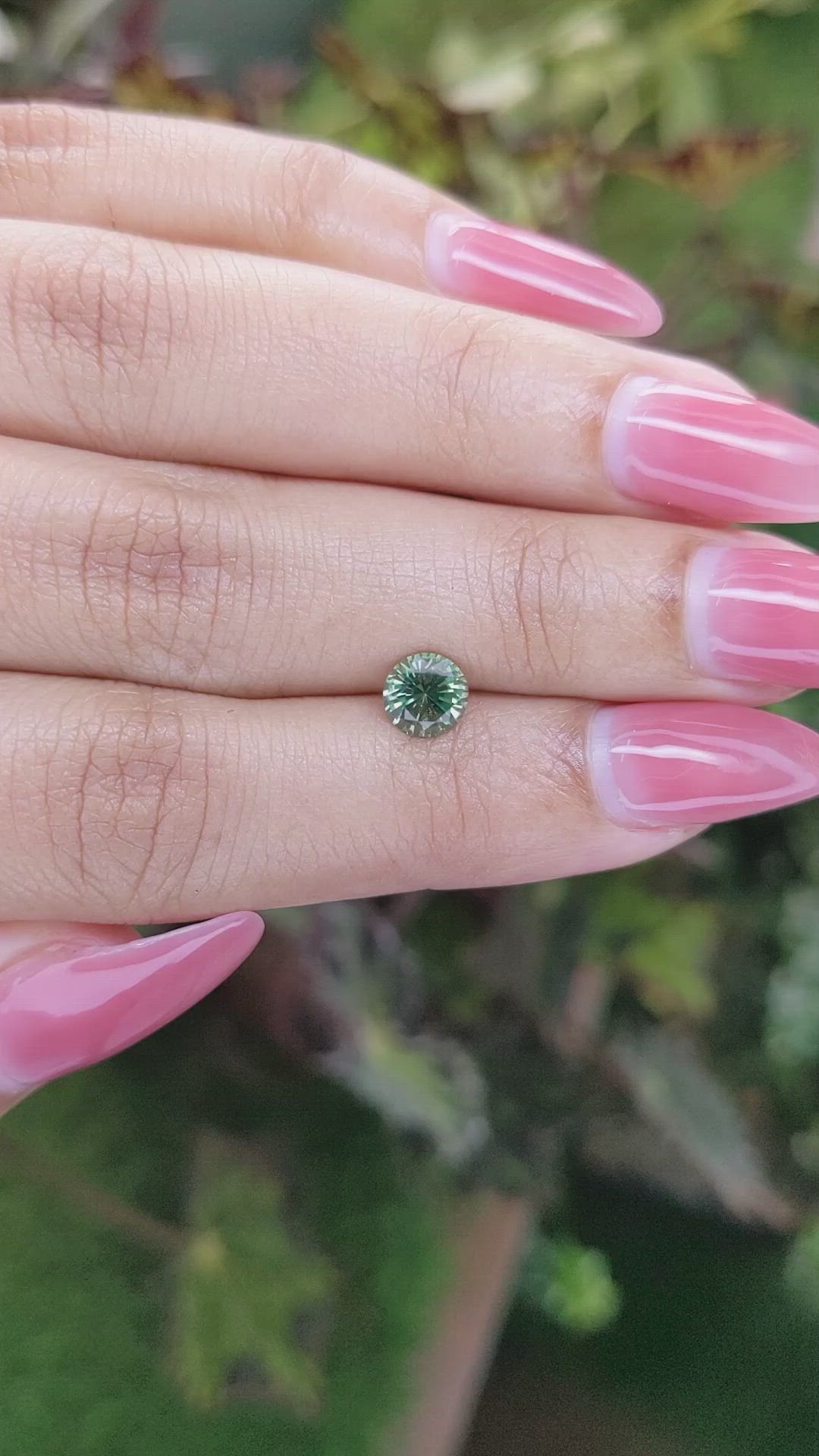 0.98 Ct. Green Sapphire from Ceylon (Sri Lanka) Size Video