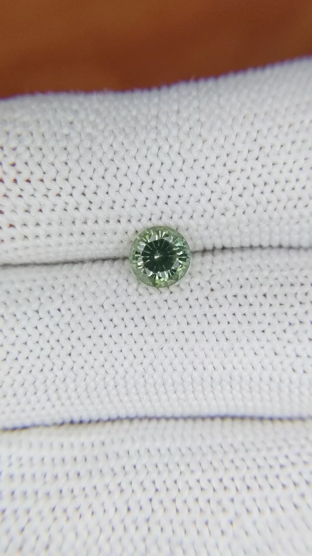 0.98 Ct. Green Sapphire from Ceylon (Sri Lanka) Size Video