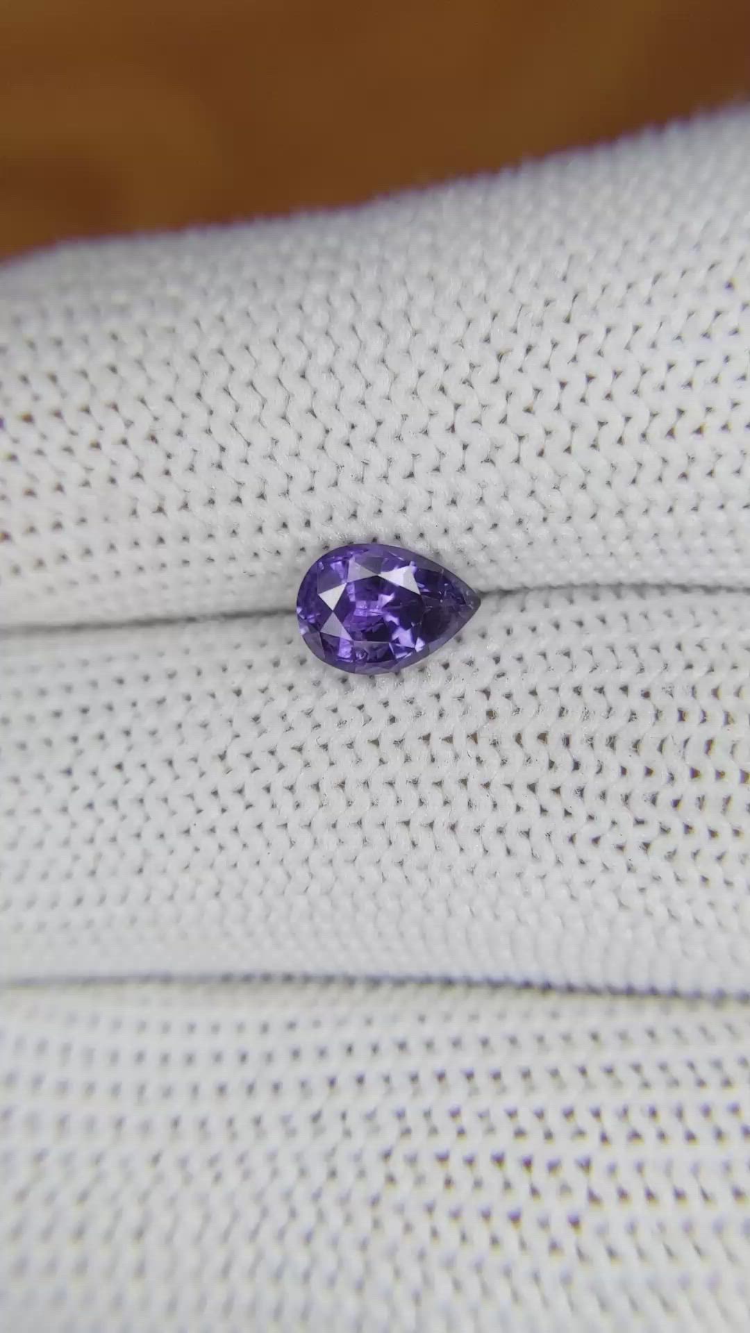 1.00 Ct. Purple Sapphire from Ceylon (Sri Lanka) Size Video