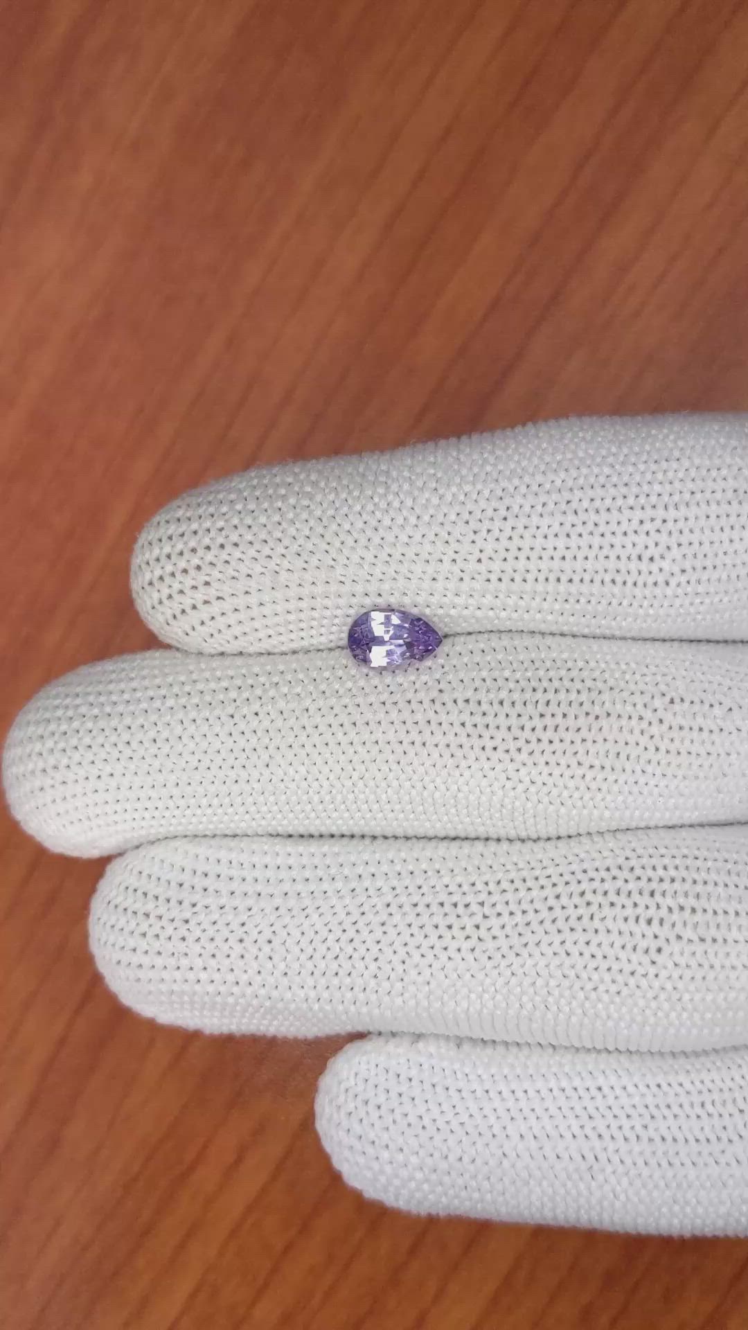 1.22 Ct. Pinkish Purple Sapphire from Ceylon (Sri Lanka) Size Video