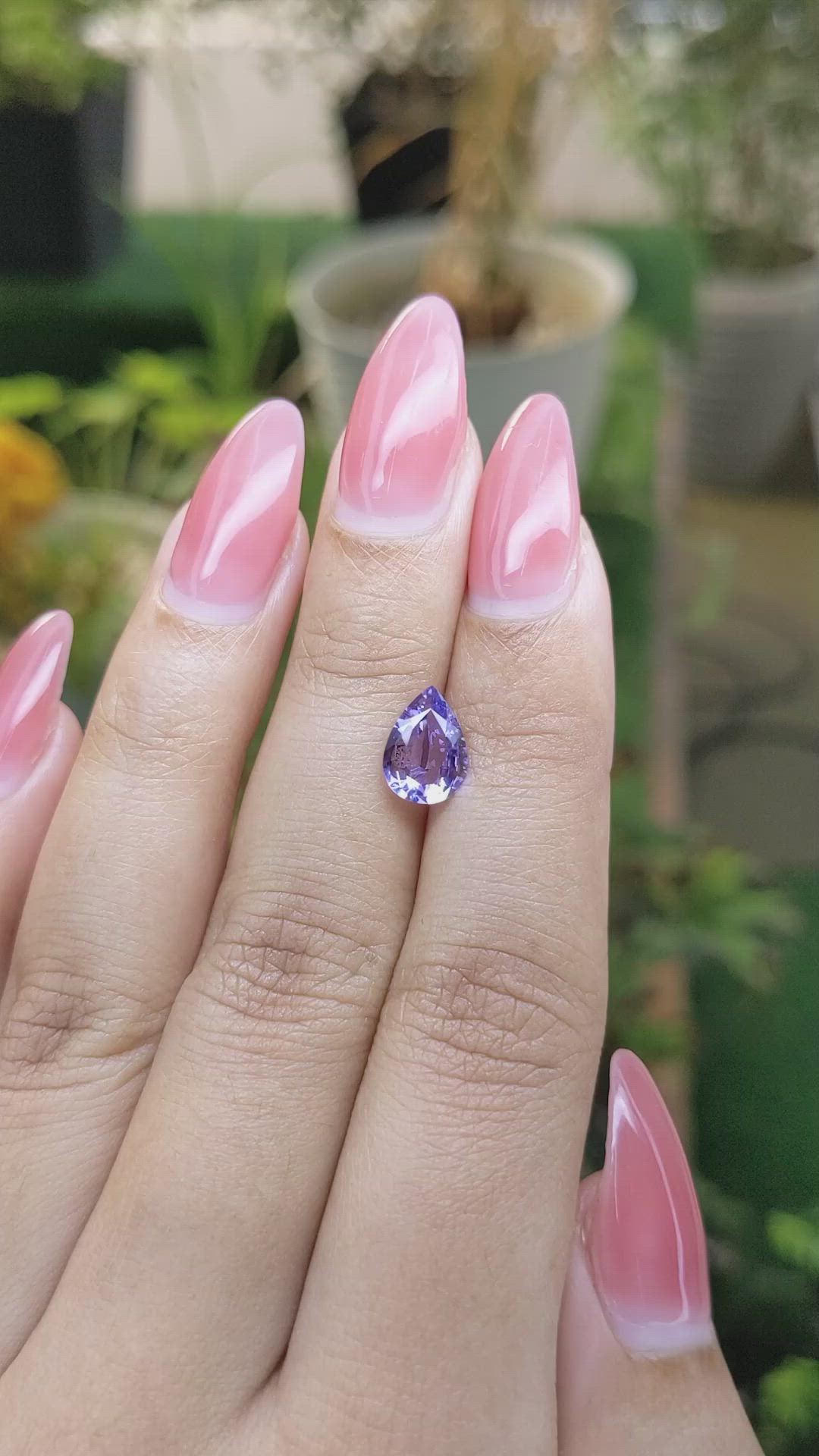 1.45 Ct. Purple Sapphire from Ceylon (Sri Lanka) Size Video
