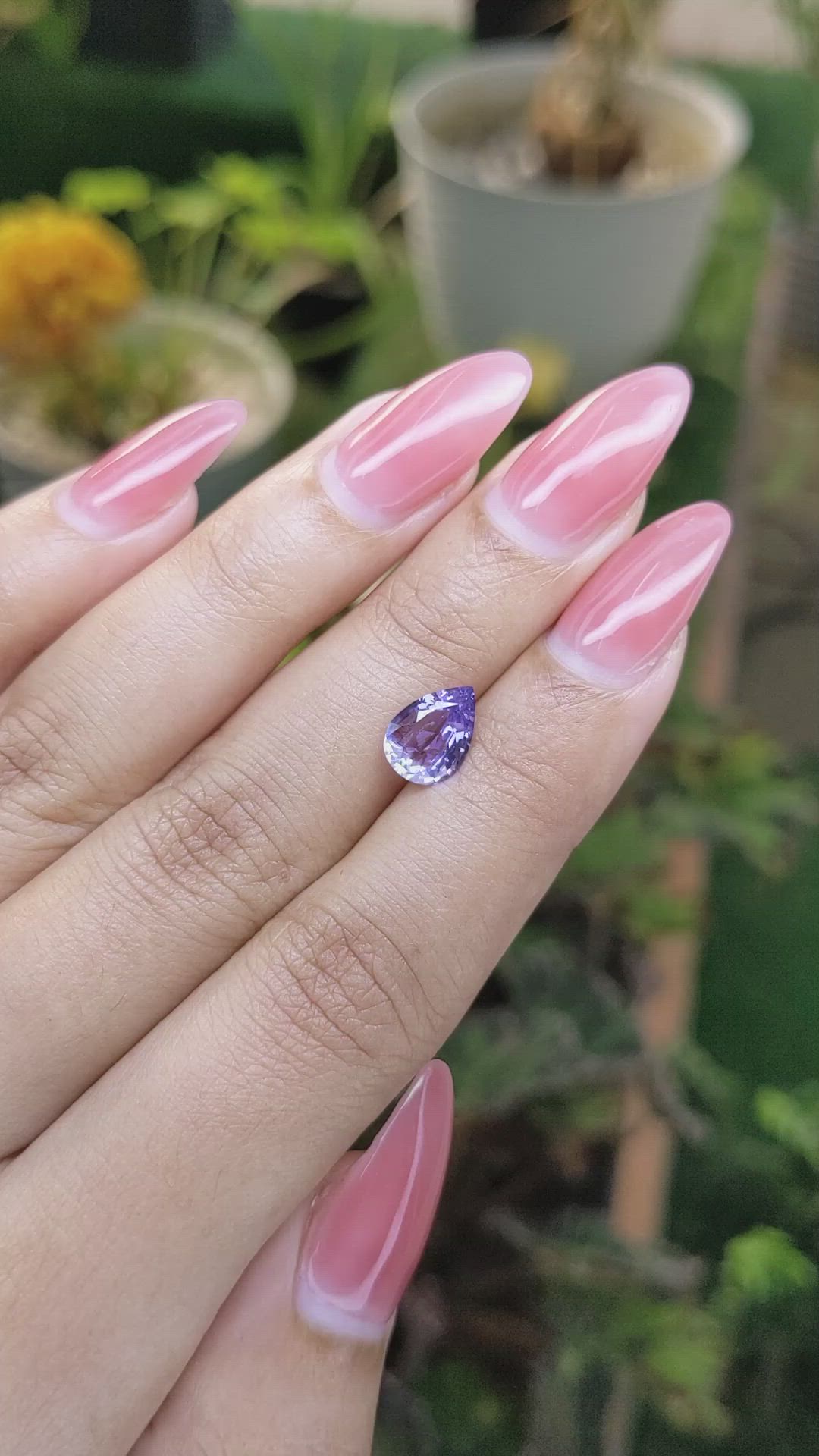 1.45 Ct. Purple Sapphire from Ceylon (Sri Lanka) Size Video