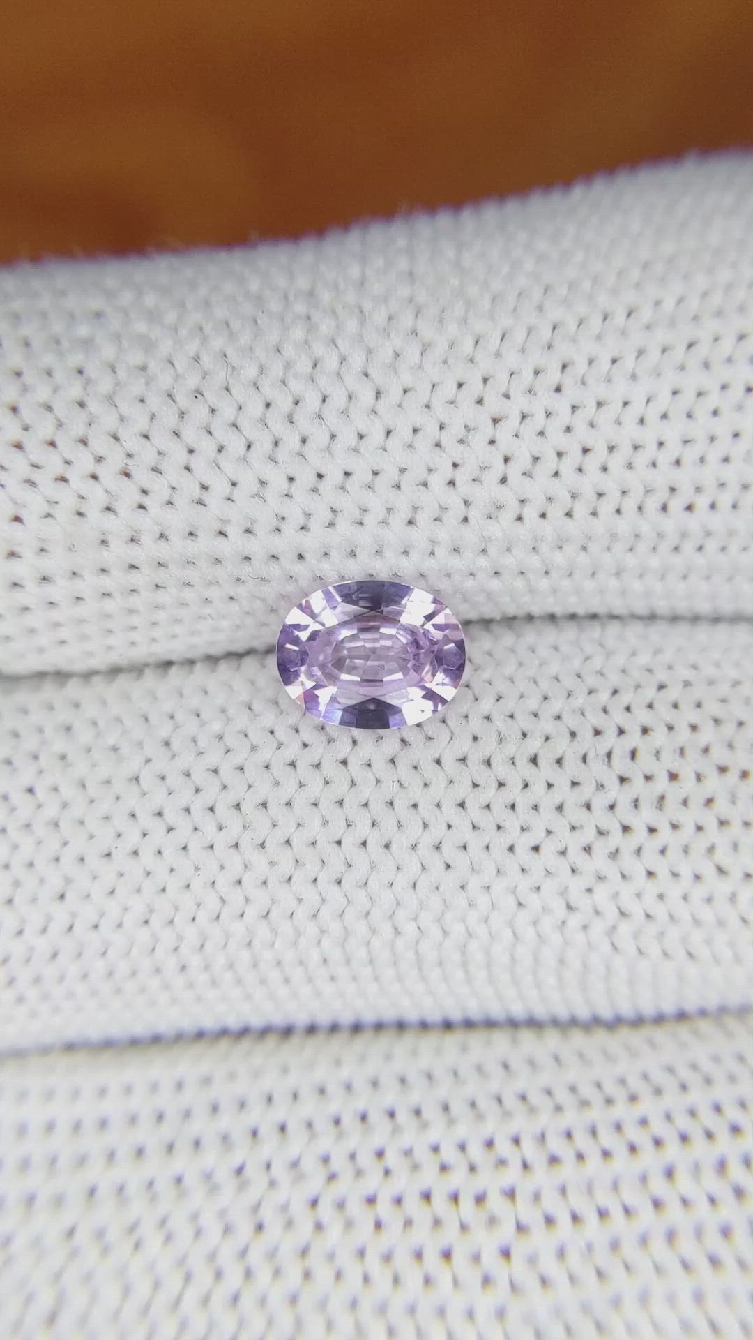 1.10 Ct. Pinkish Purple Sapphire from Ceylon (Sri Lanka) Size Video
