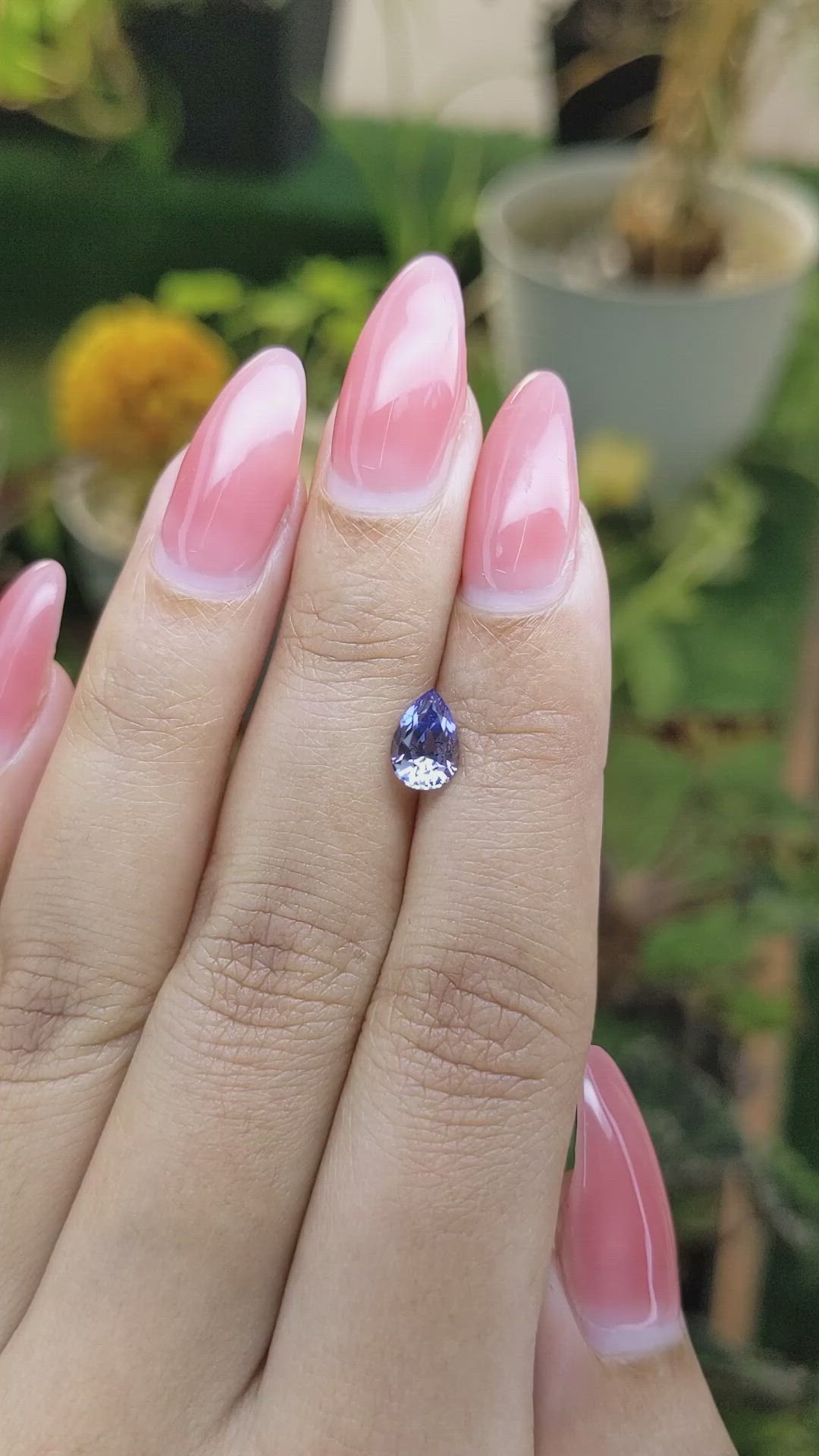 1.23 Ct. Blue Sapphire from Ceylon (Sri Lanka) Size Video