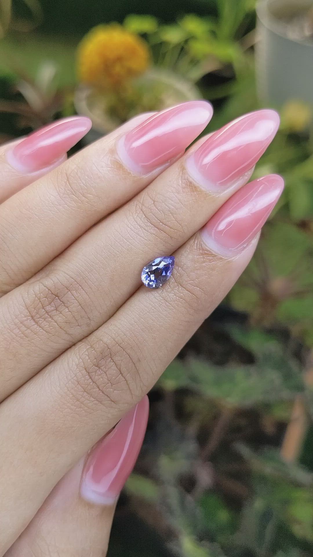 1.23 Ct. Blue Sapphire from Ceylon (Sri Lanka) Size Video