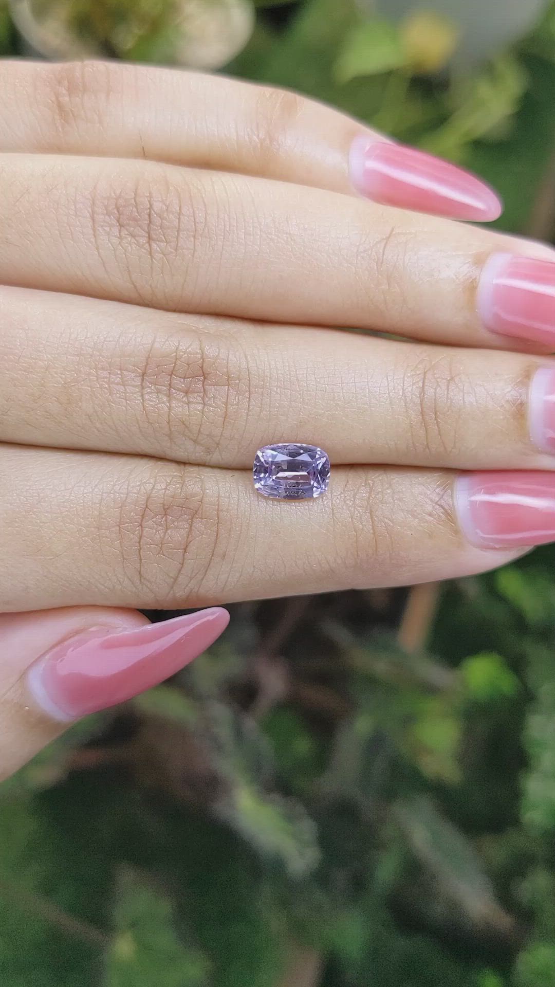 1.61 Ct. Purple Sapphire from Ceylon (Sri Lanka) Size Video
