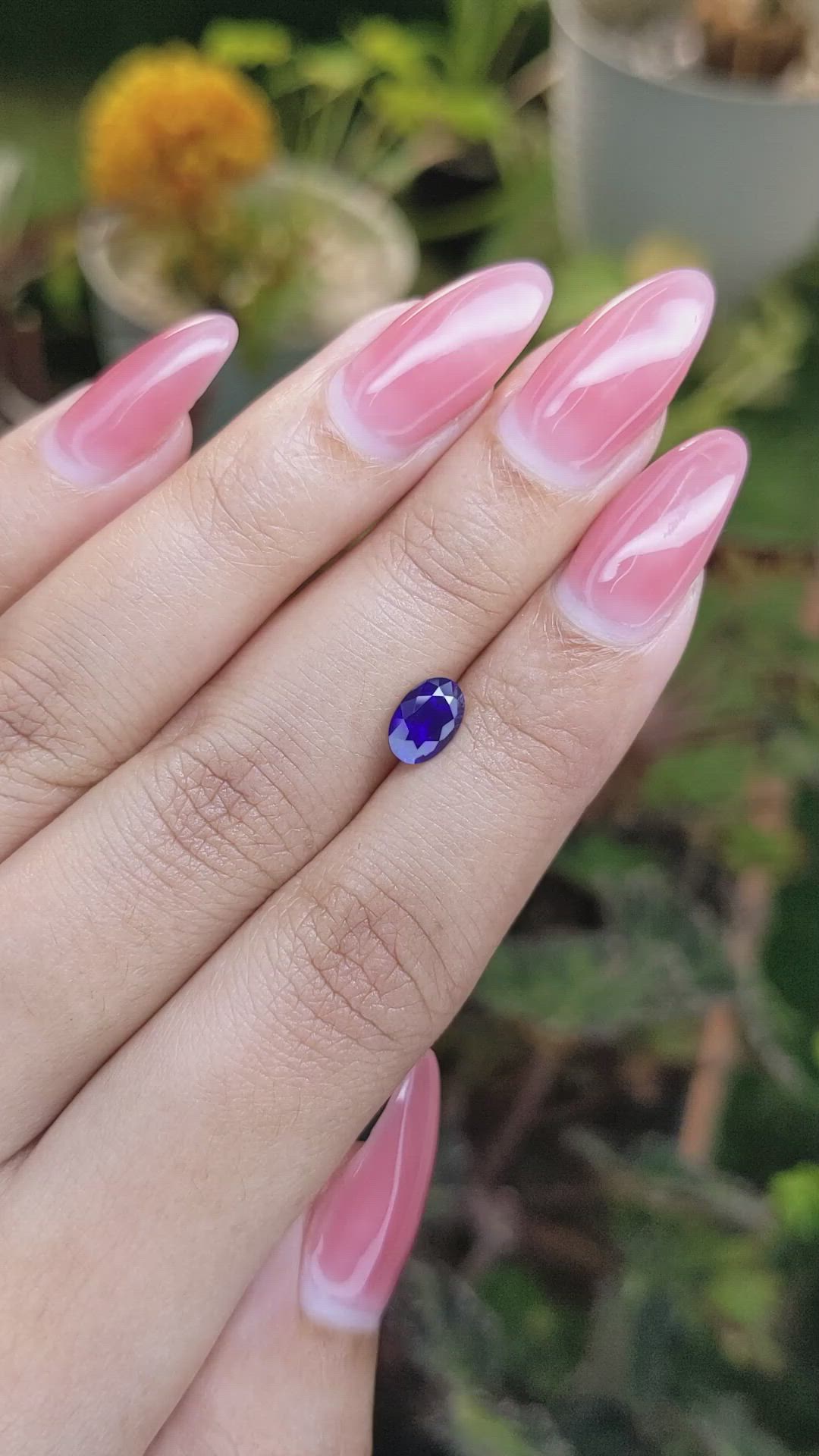 0.98 Ct. Blue Sapphire from Ceylon (Sri Lanka) Size Video