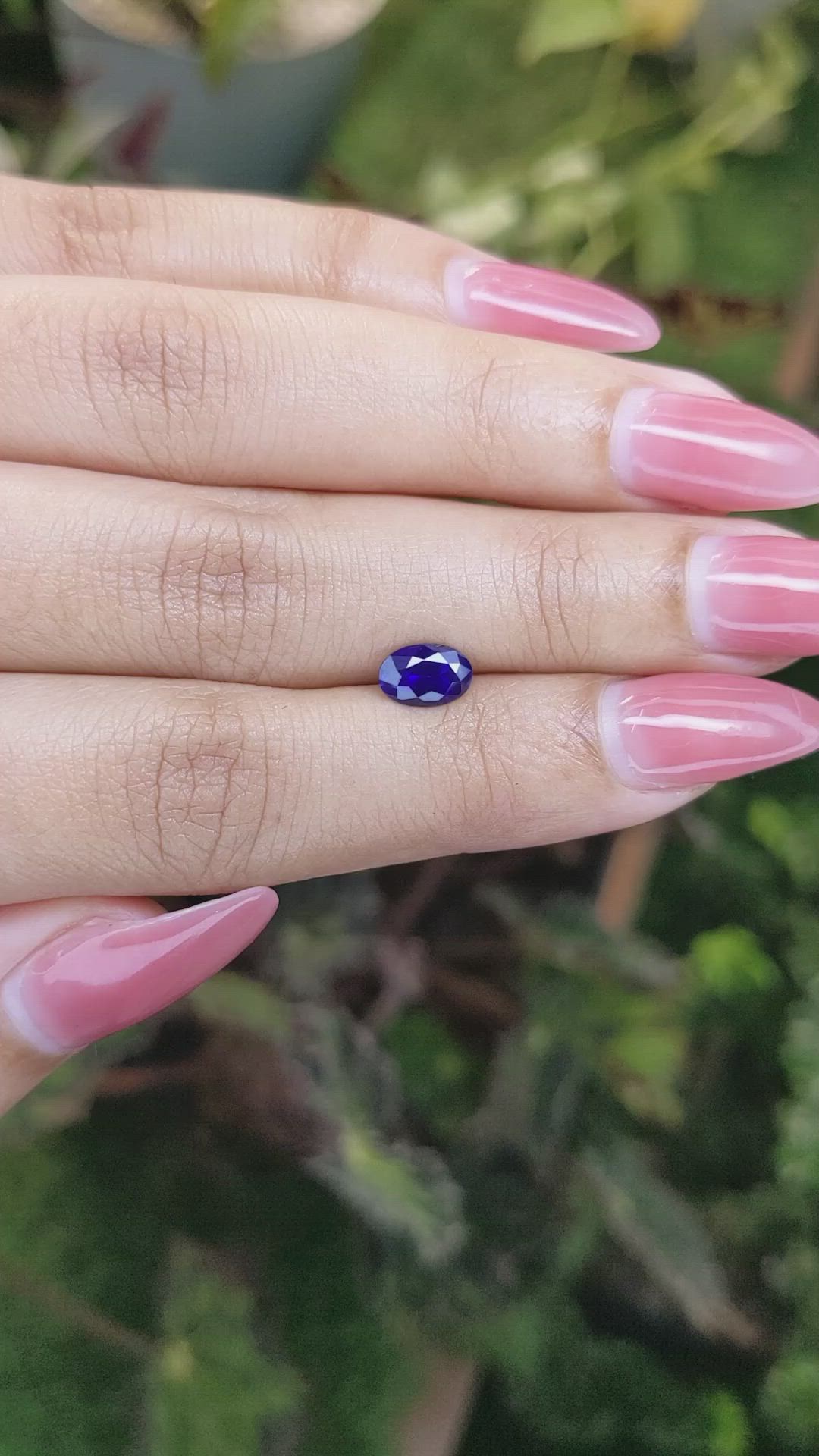 0.98 Ct. Blue Sapphire from Ceylon (Sri Lanka) Size Video