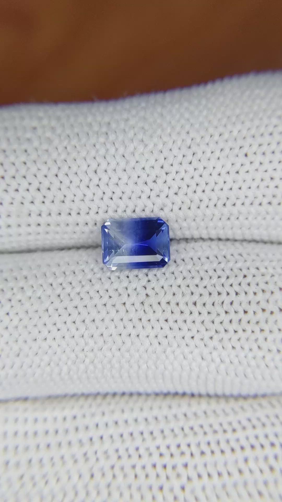 1.46 Ct. Bi Color Sapphire from Ceylon (Sri Lanka) Size Video