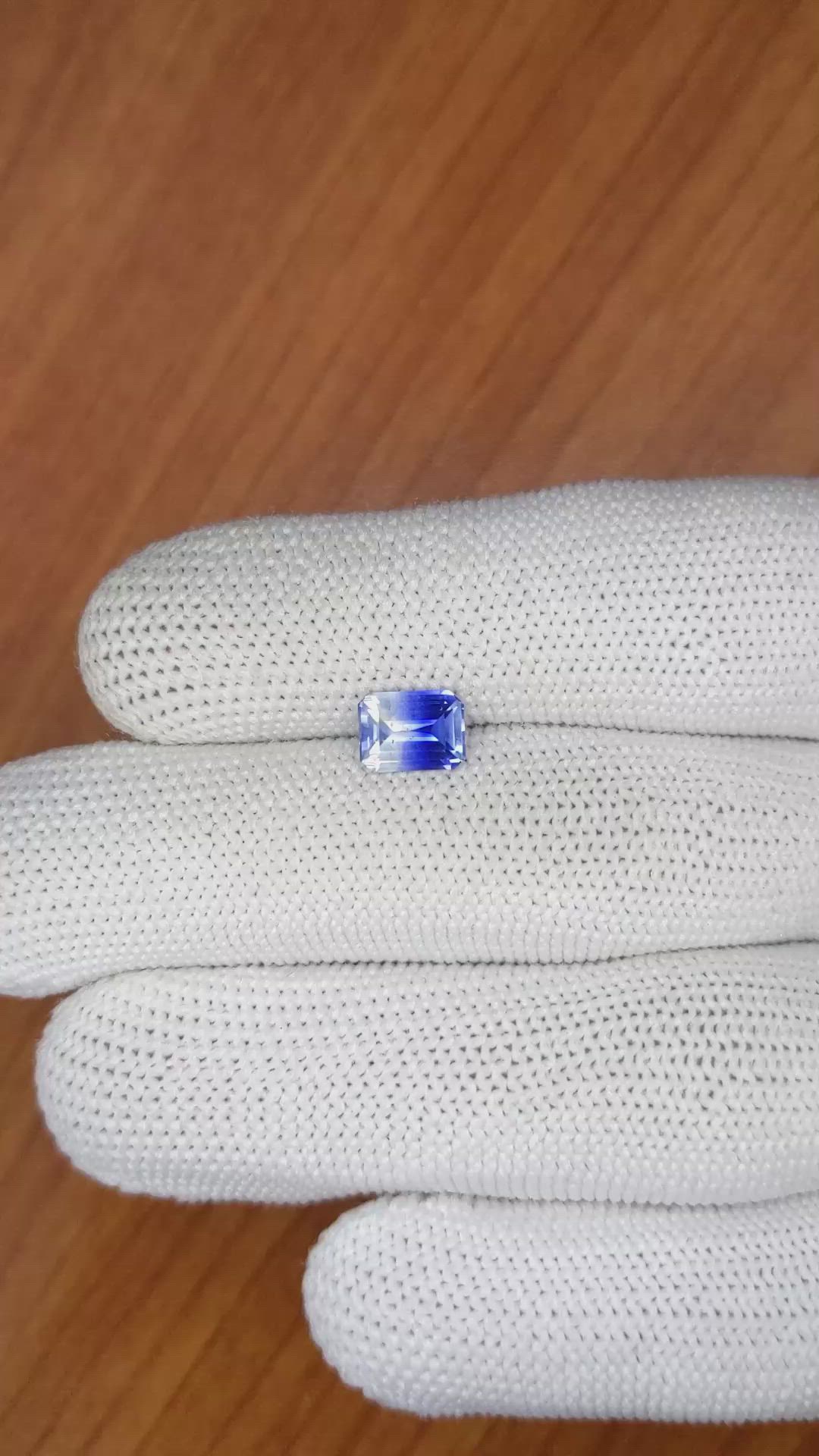 1.46 Ct. Bi Color Sapphire from Ceylon (Sri Lanka) Size Video