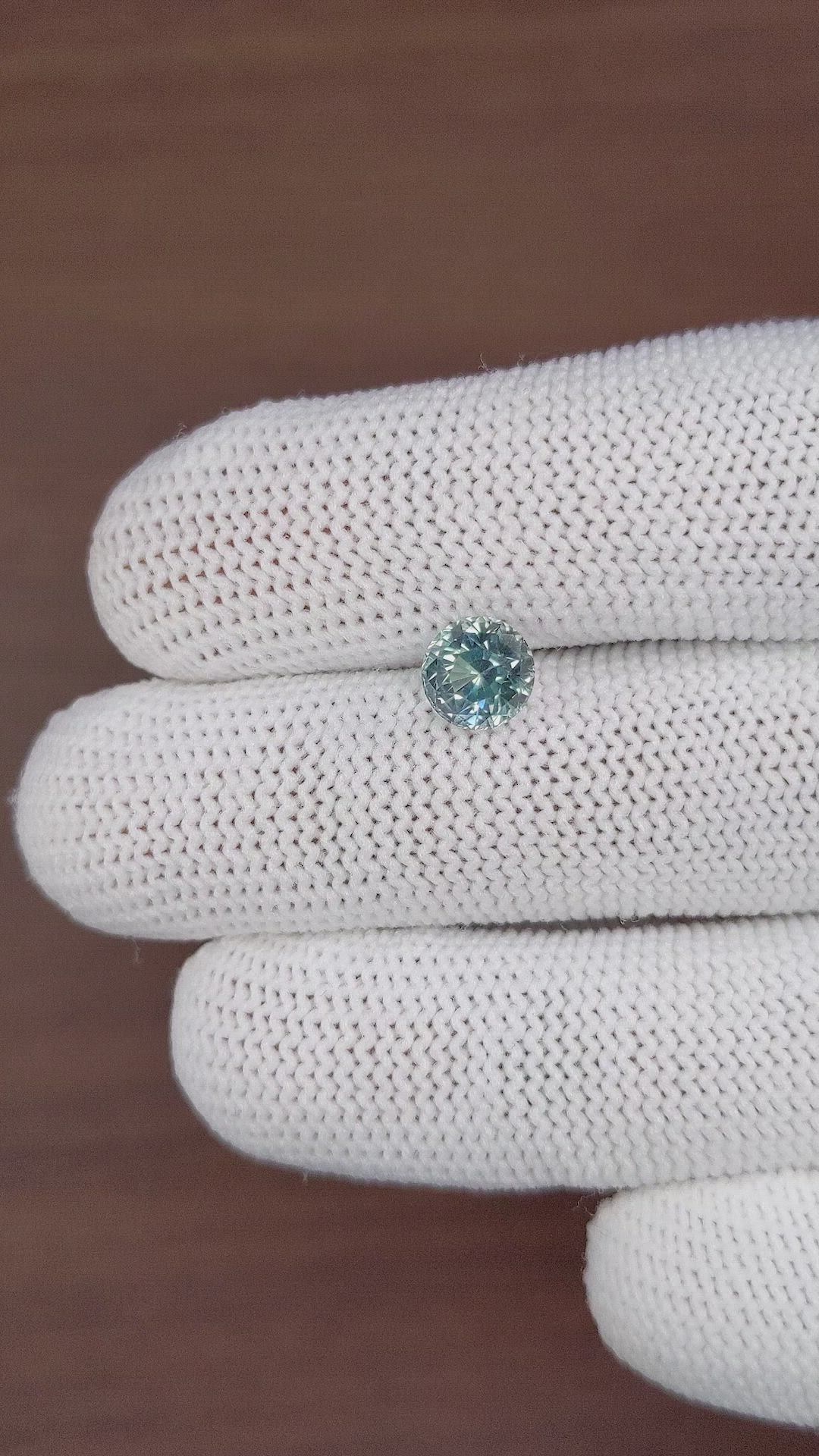 2.08 Ct. Bluish Green Sapphire from Madagascar Size Video