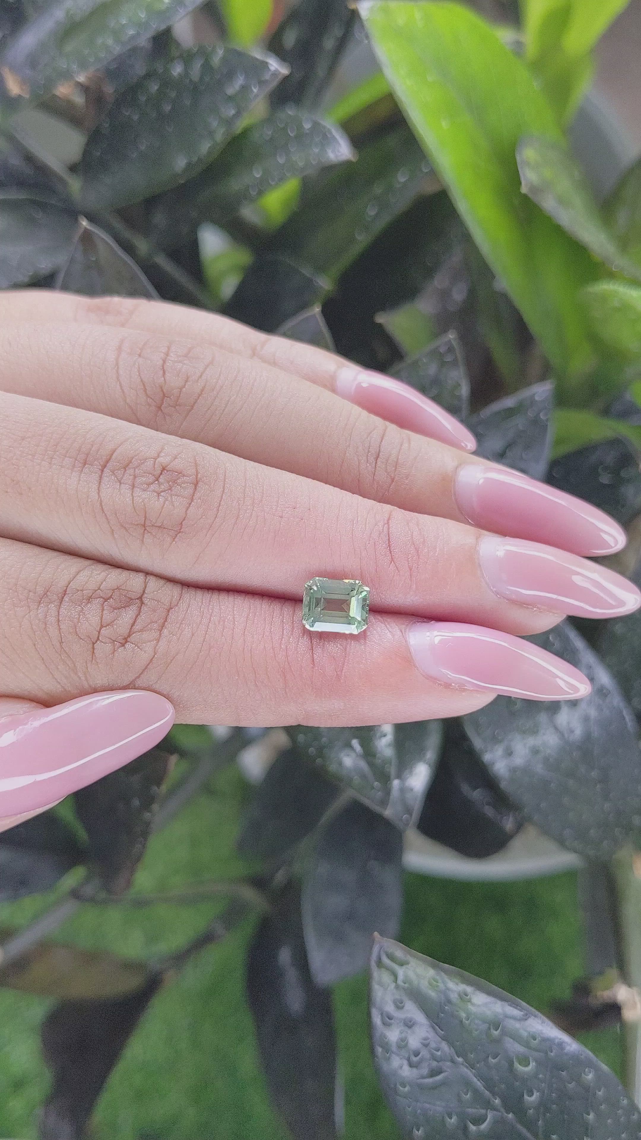 1.81 Ct. Green Sapphire from Madagascar Size Video