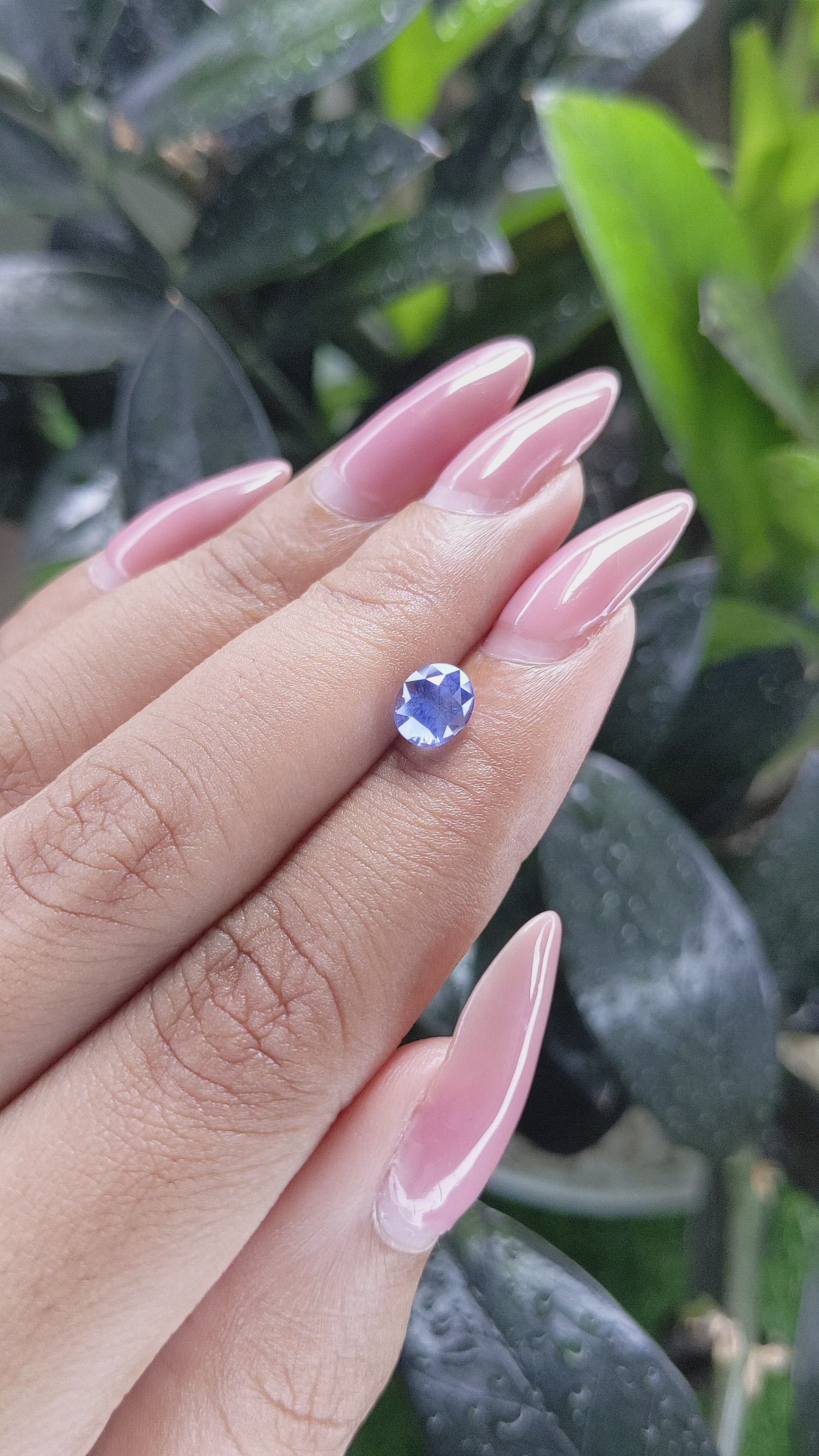 1.28 Ct. Blue Sapphire from Ceylon (Sri Lanka) Size Video