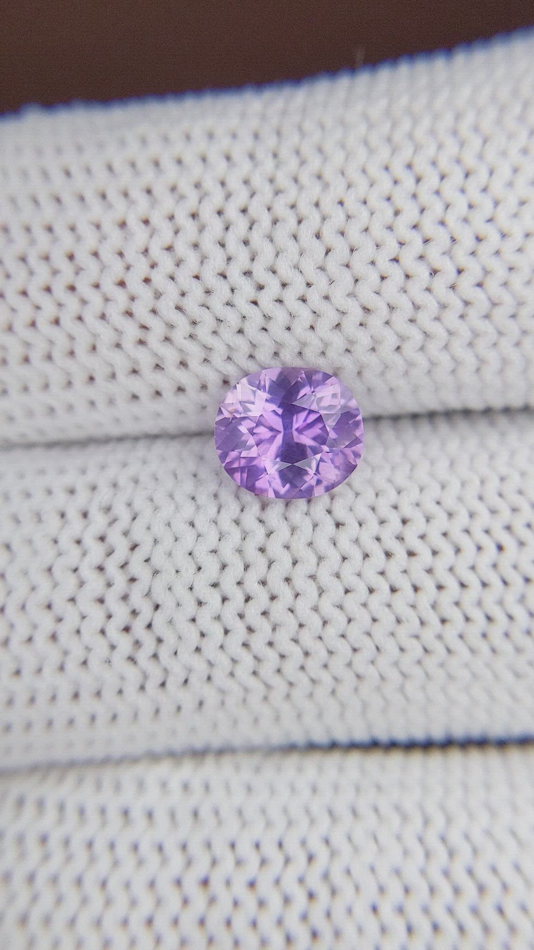 1.46 Ct. Violet Sapphire from Ceylon (Sri Lanka) Size Video