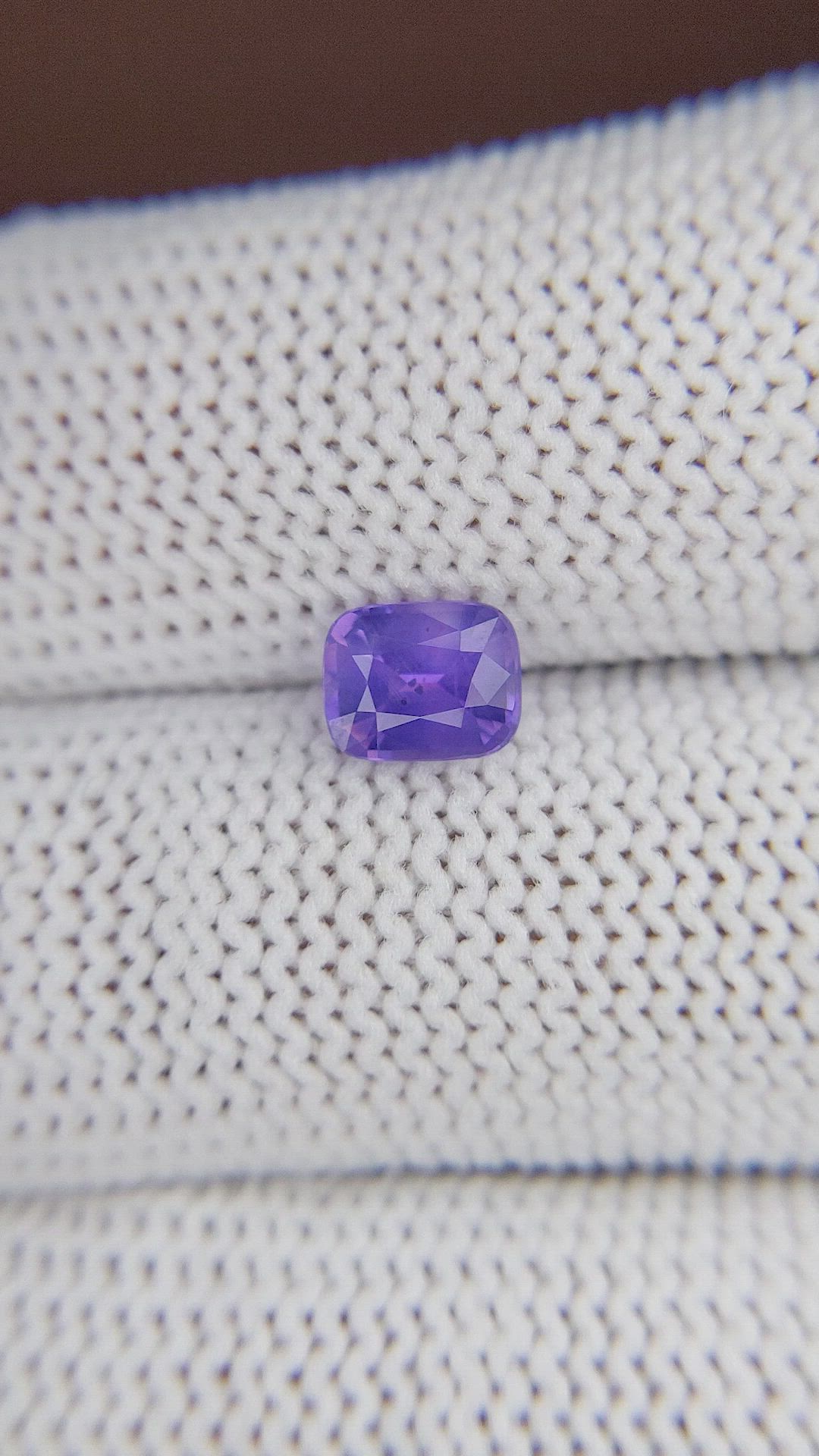 1.29 Ct. Violet Sapphire from Ceylon (Sri Lanka) Size Video