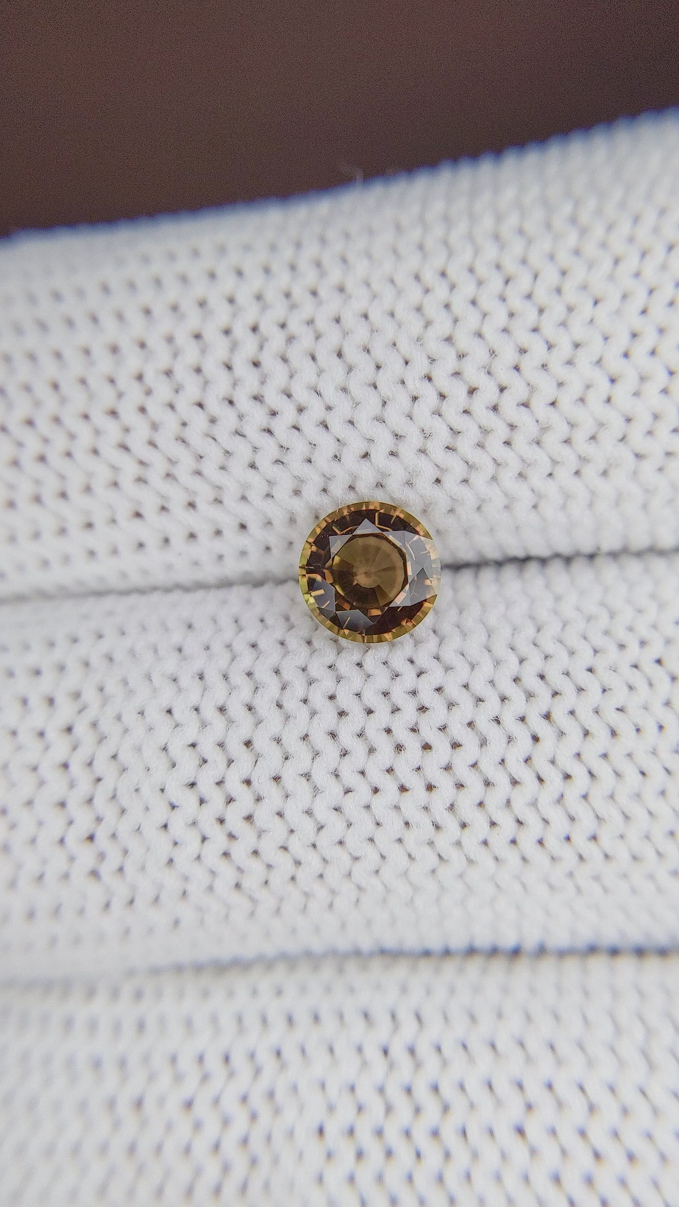 1.09 Ct. Brown Sapphire from Madagascar Size Video