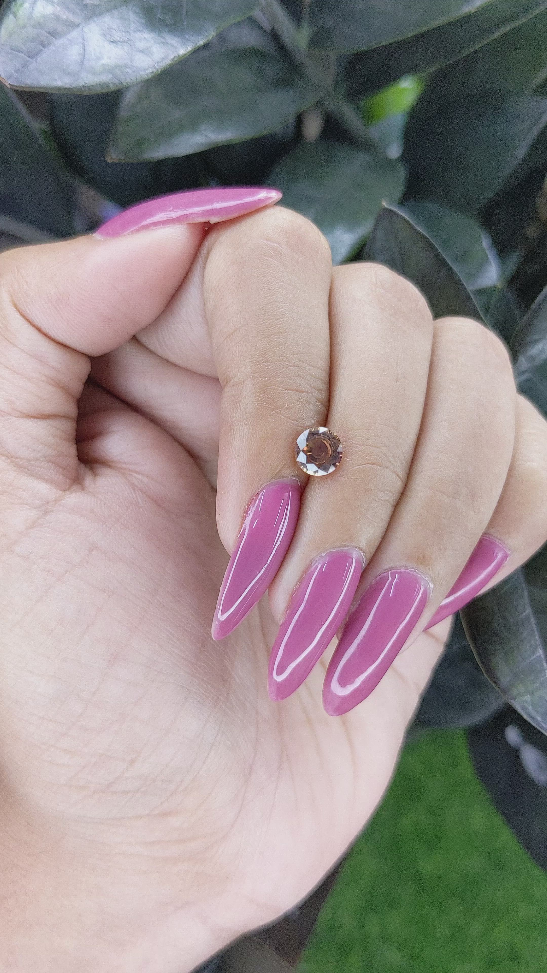 1.09 Ct. Brown Sapphire from Madagascar Size Video