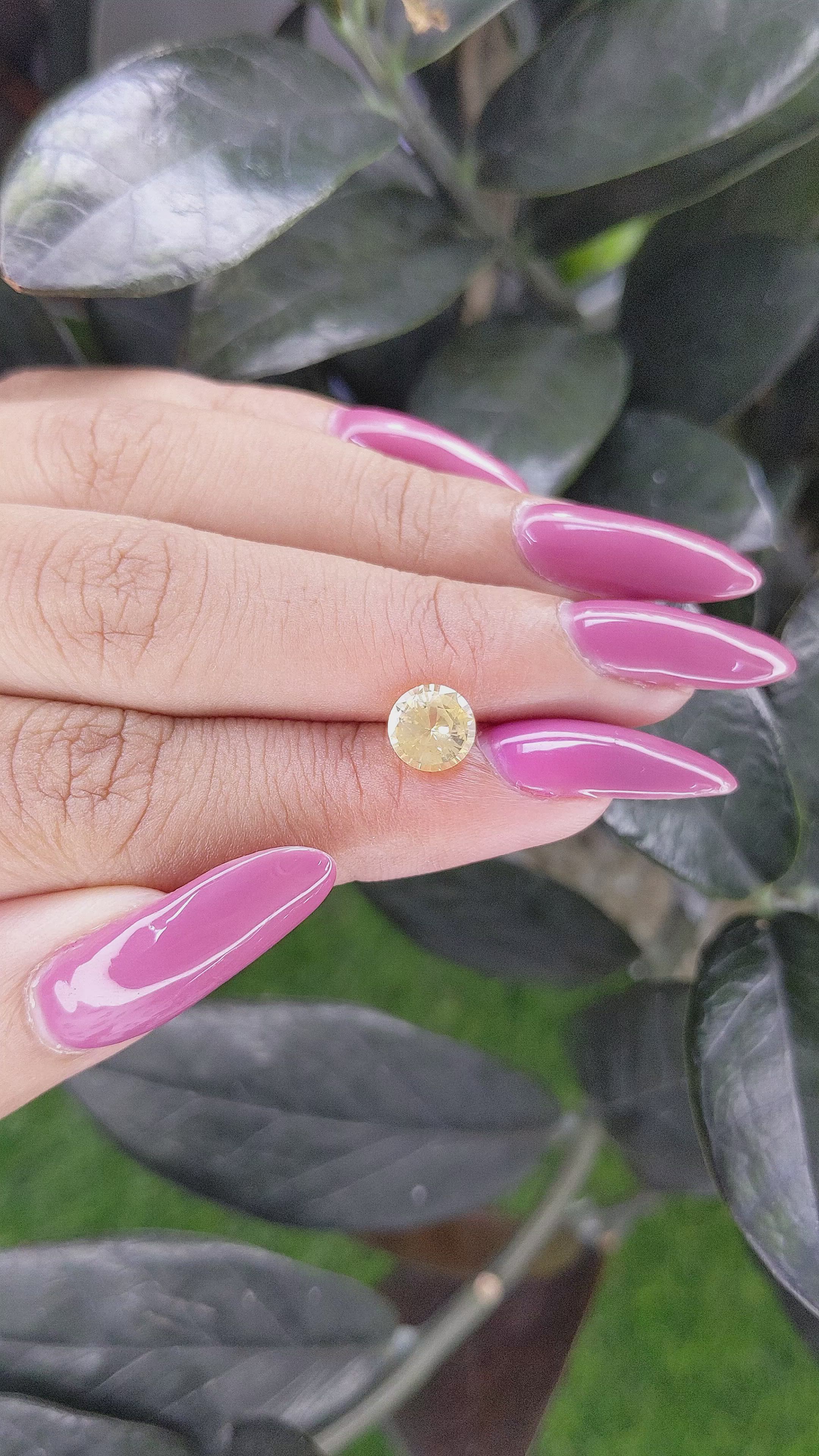 1.39 Ct. Yellow Sapphire from Ceylon (Sri Lanka) Size Video