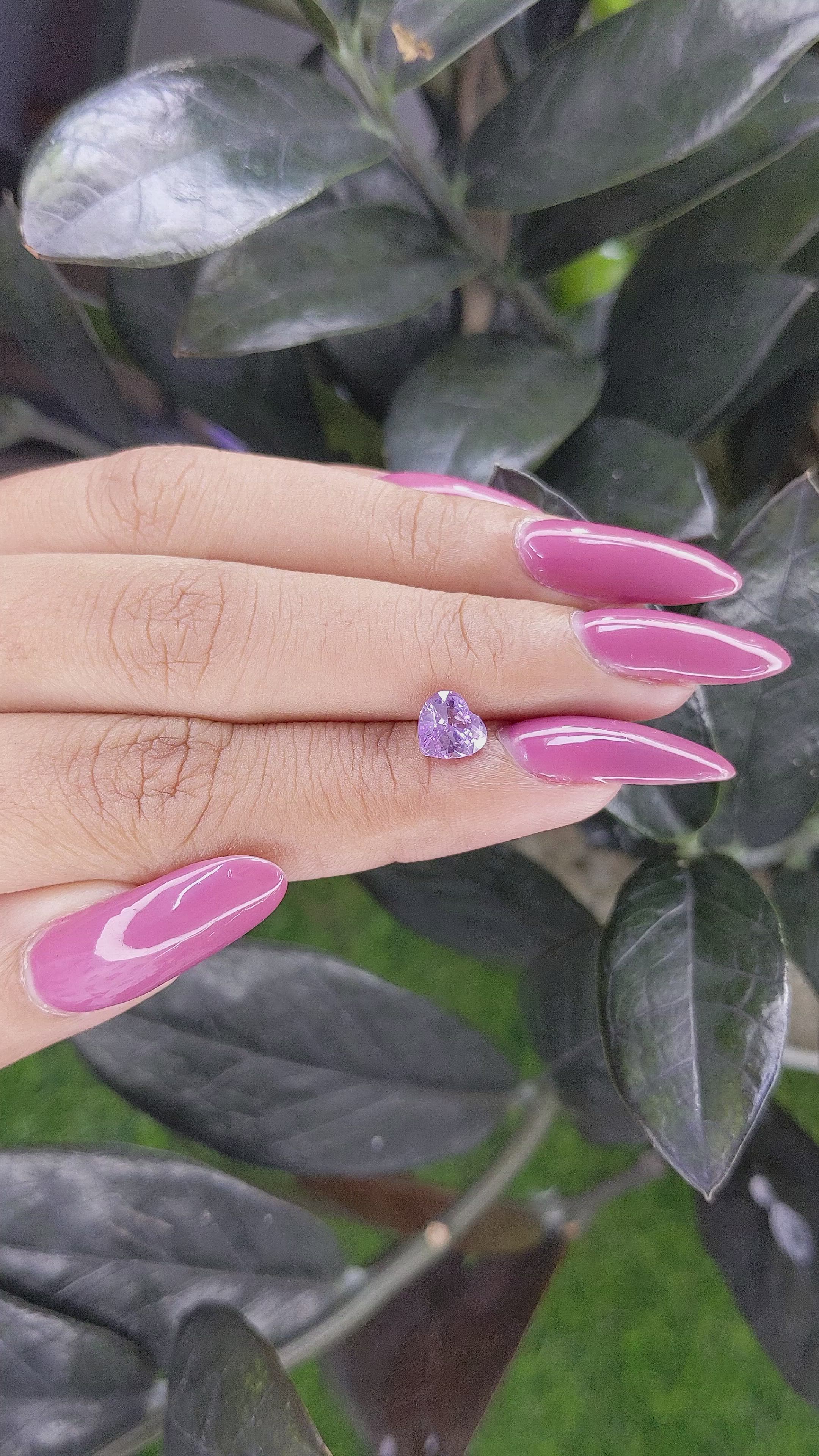 1.24 Ct. Purple Sapphire from Ceylon (Sri Lanka) Size Video