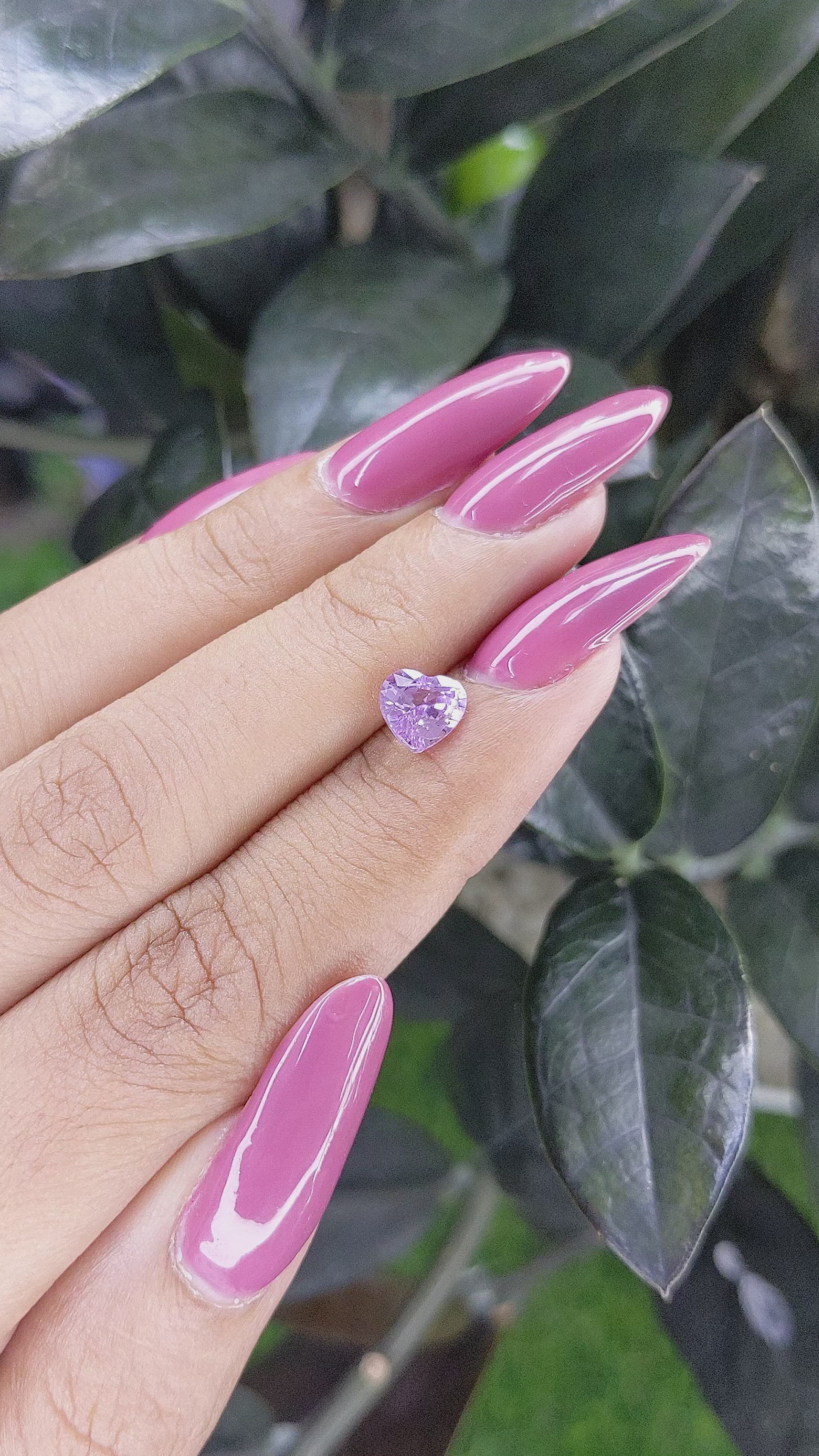 1.24 Ct. Purple Sapphire from Ceylon (Sri Lanka) Size Video