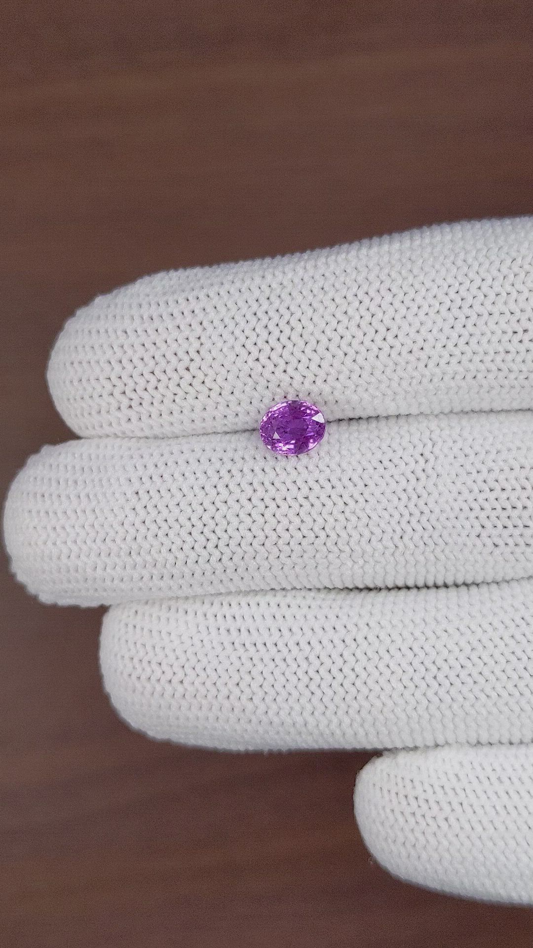 1.21 Ct. Purple Sapphire from Ceylon (Sri Lanka) Size Video