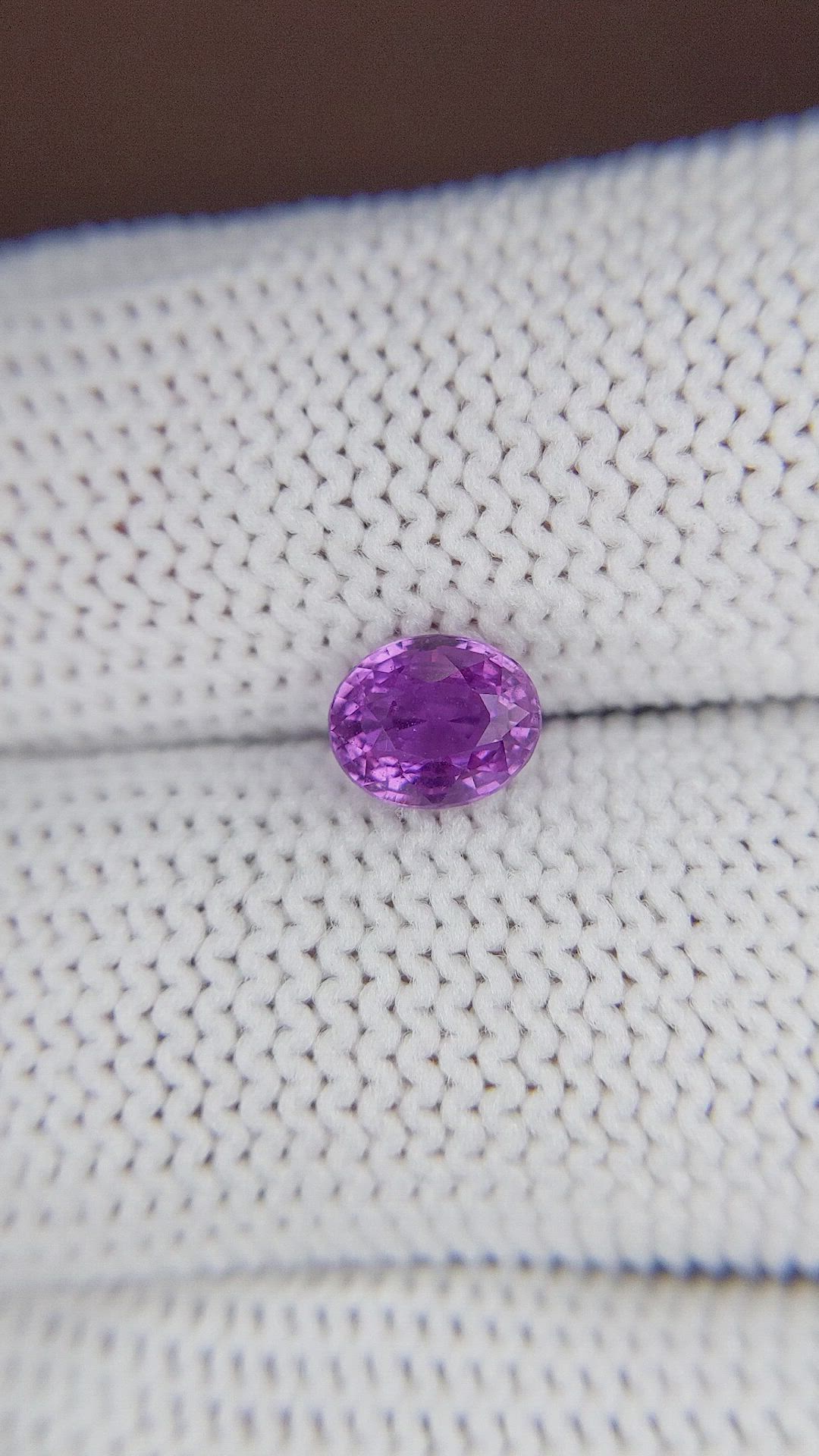 1.21 Ct. Purple Sapphire from Ceylon (Sri Lanka) Size Video