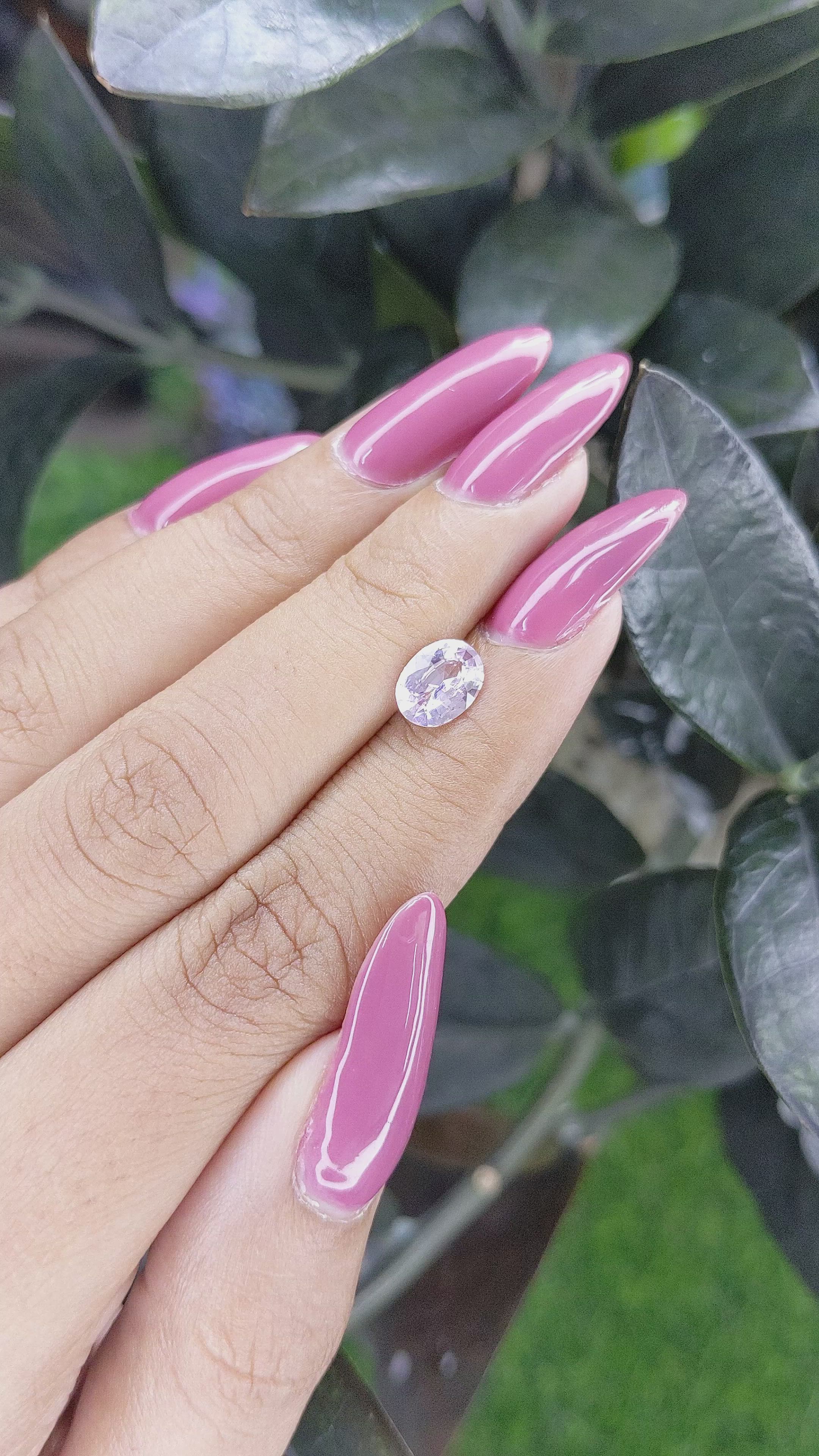 1.24 Ct. Pink Sapphire from Ceylon (Sri Lanka) Size Video