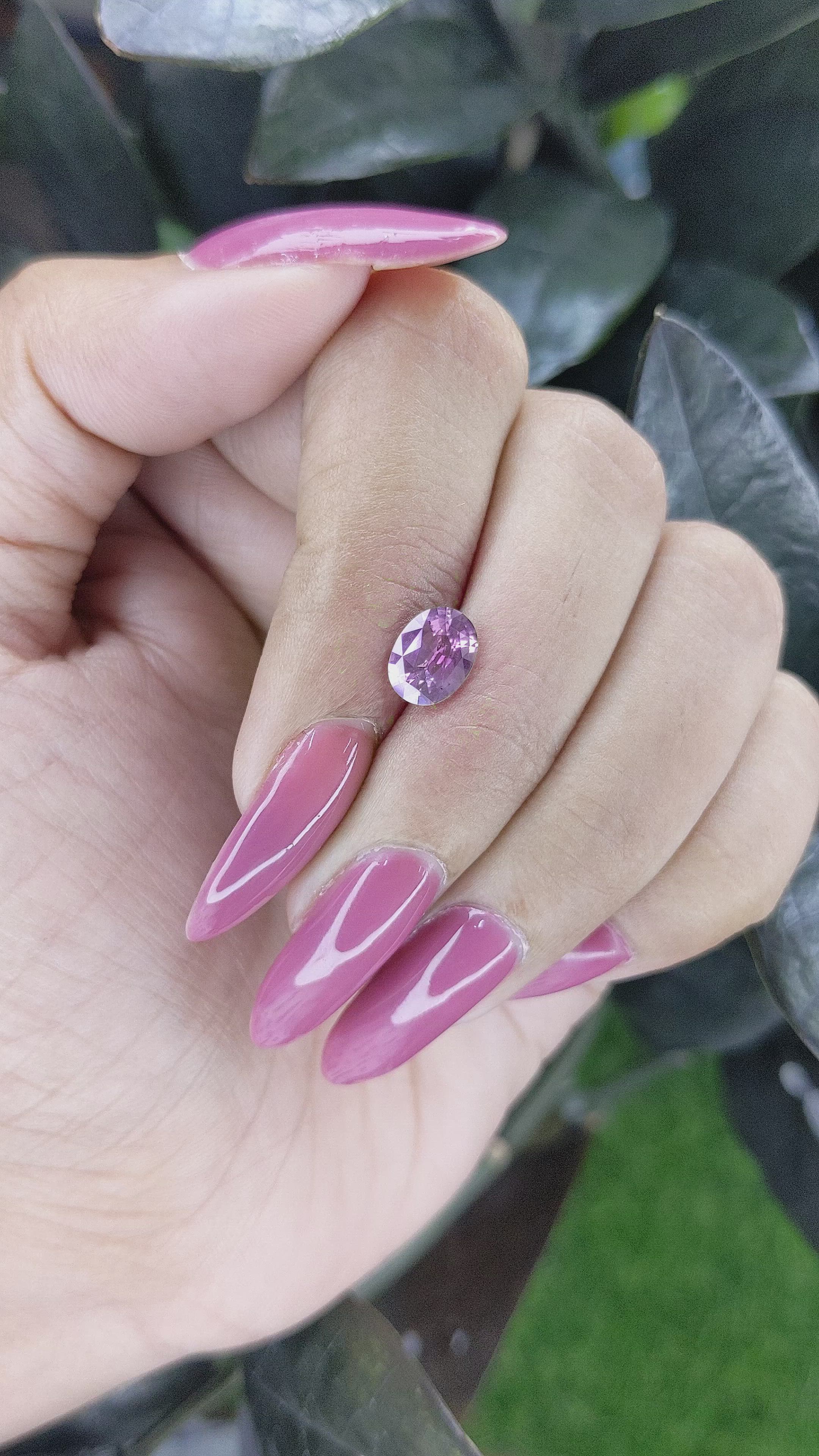 1.36 Ct. Purple Sapphire from Ceylon (Sri Lanka) Size Video