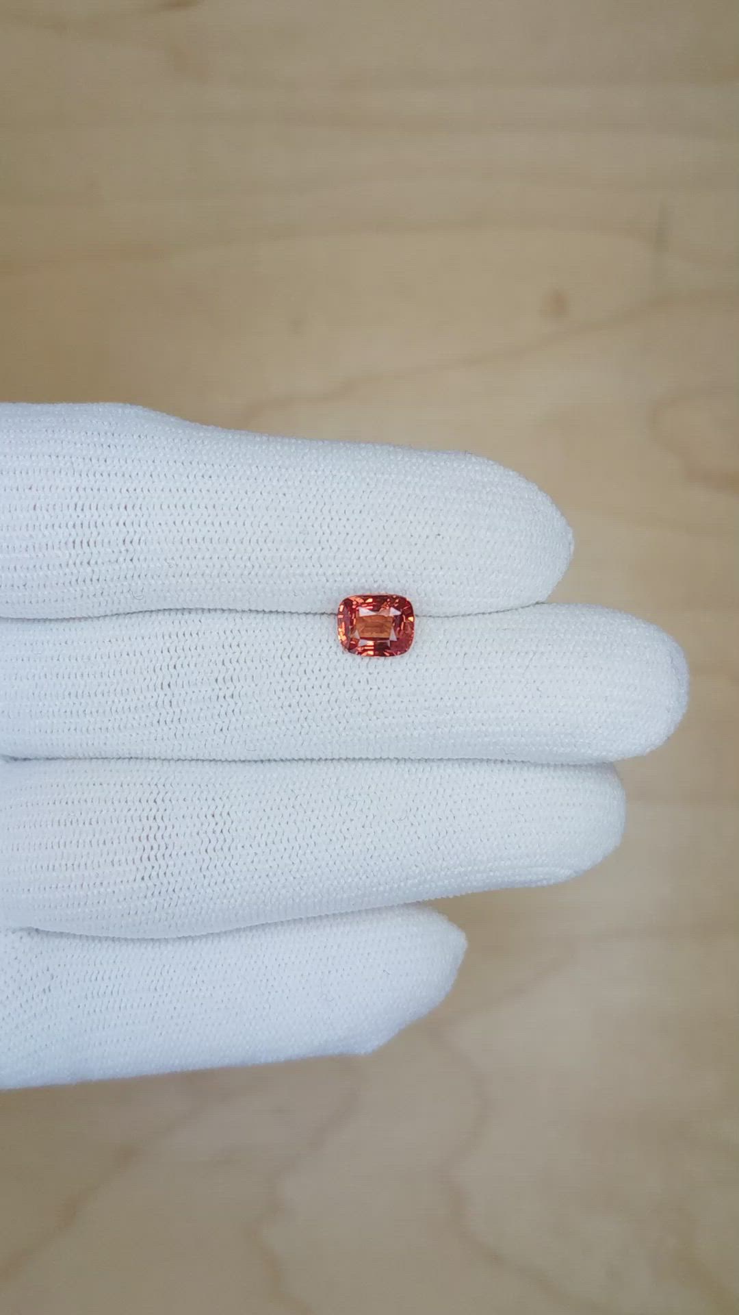 1.62 Ct. Padparadscha Sapphire from Ceylon (Sri Lanka) Size Video