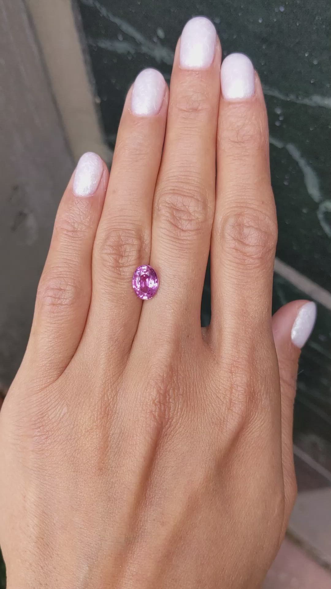 2.28 Ct. Pink Sapphire from Ceylon (Sri Lanka) Size Video