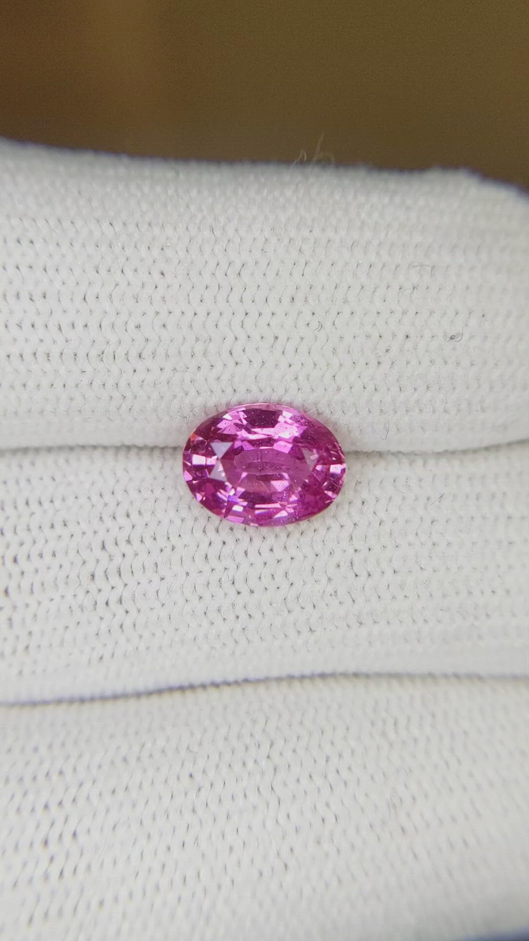 2.28 Ct. Pink Sapphire from Ceylon (Sri Lanka) Size Video