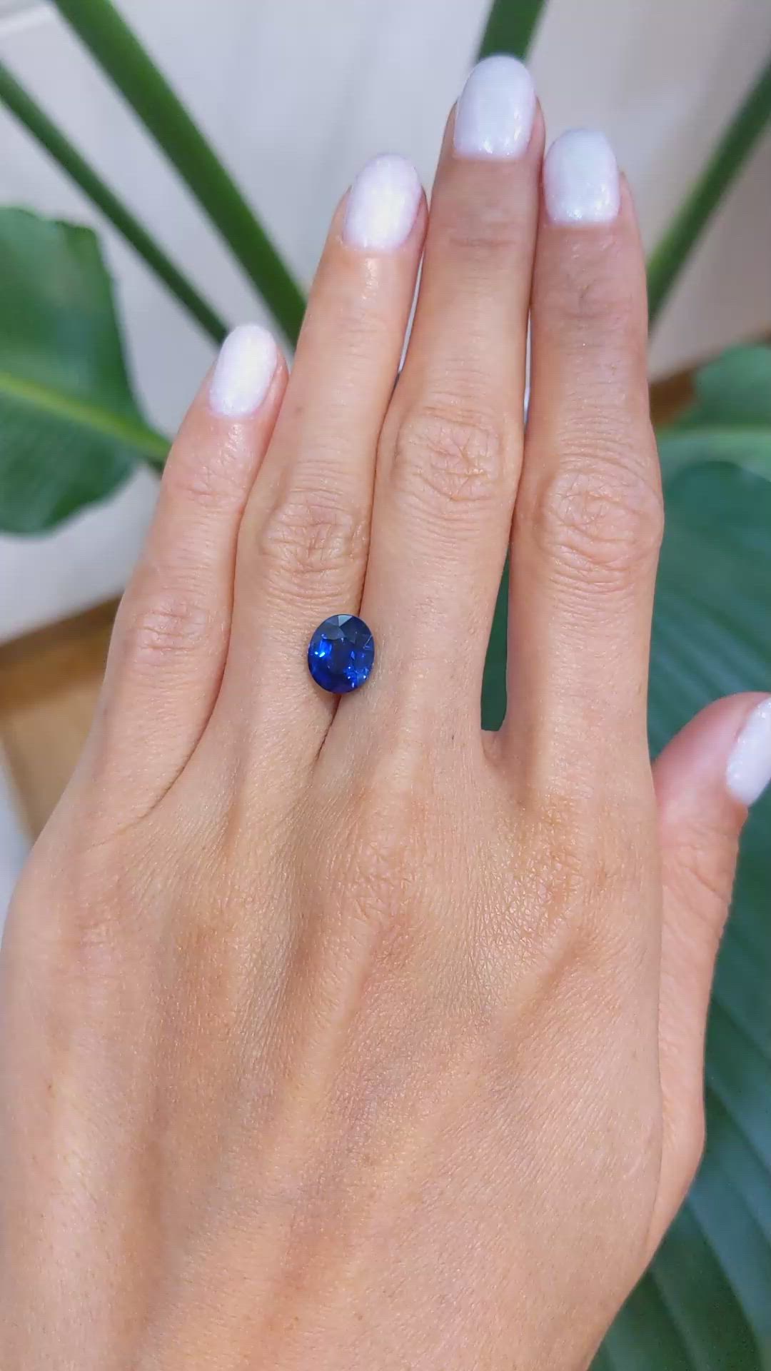 3.00 Ct. Blue Sapphire from Ceylon (Sri Lanka) Size Video