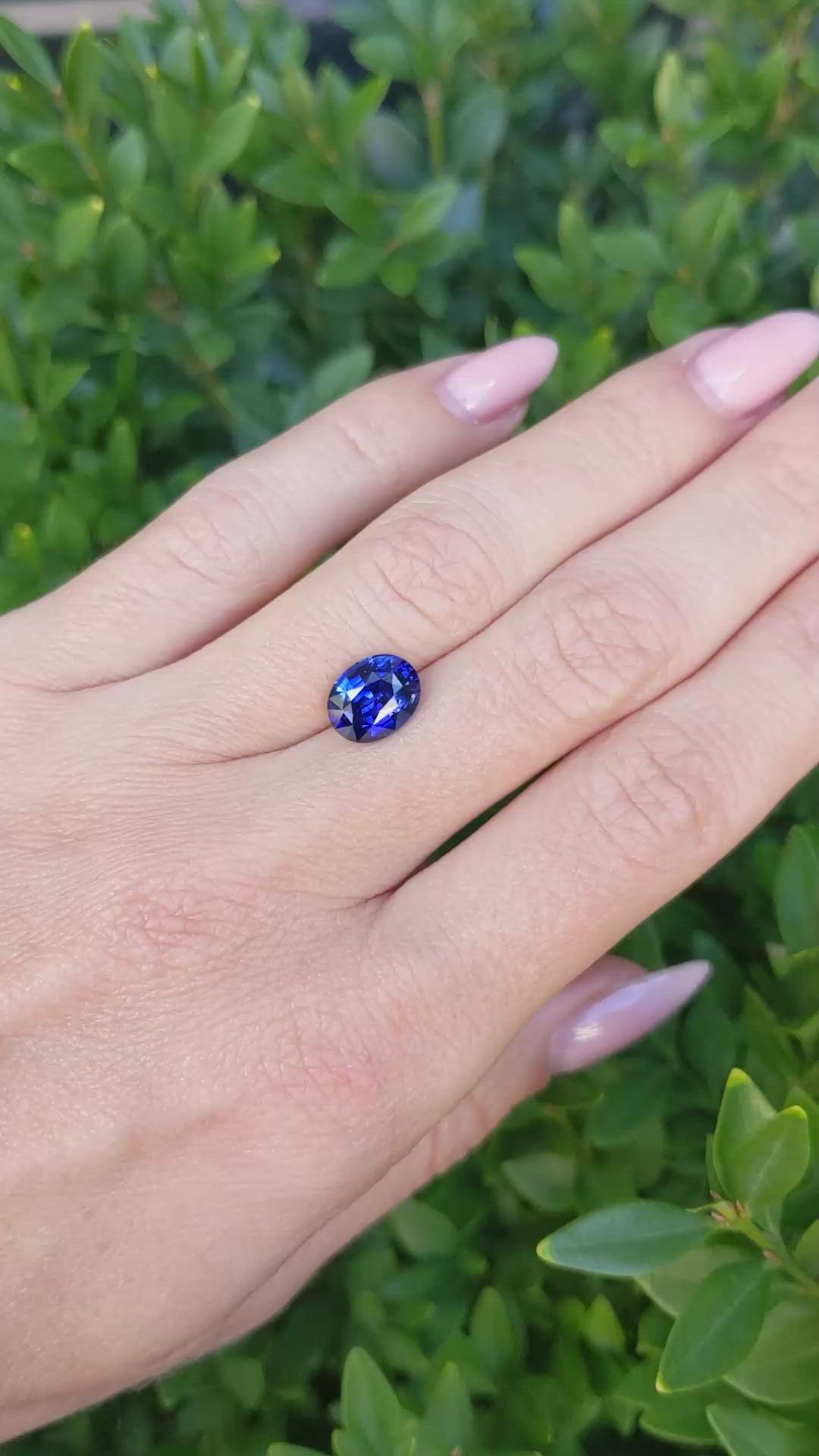 3.02 Ct. Blue Sapphire from Ceylon (Sri Lanka) Size Video