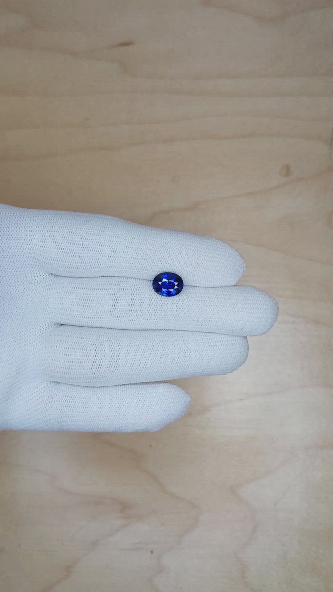 3.02 Ct. Blue Sapphire from Ceylon (Sri Lanka) Size Video
