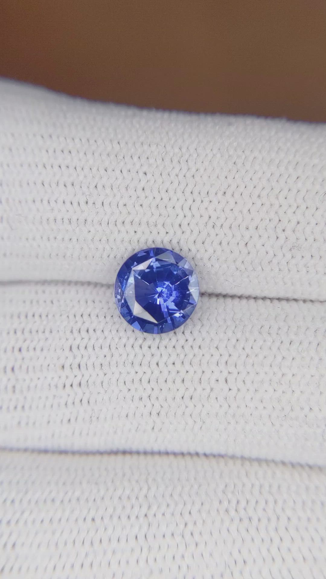 1.69 Ct. Blue Sapphire from Ceylon (Sri Lanka) Size Video