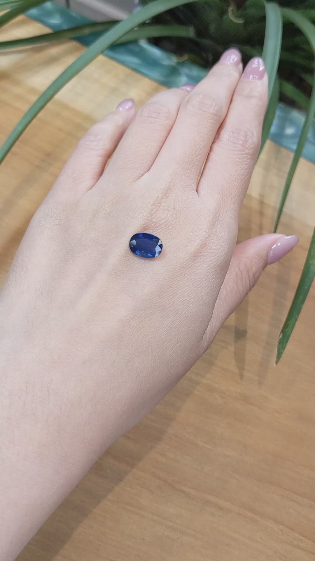 3.08 Ct. Blue Sapphire from Thailand Size Video
