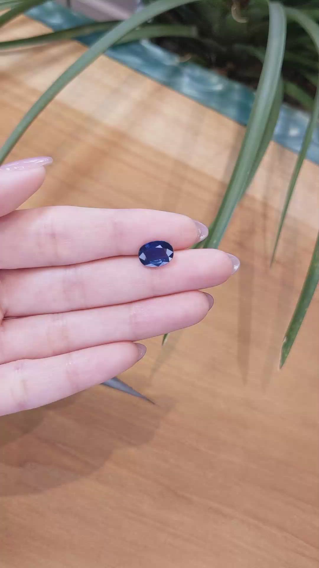 3.08 Ct. Blue Sapphire from Thailand Size Video