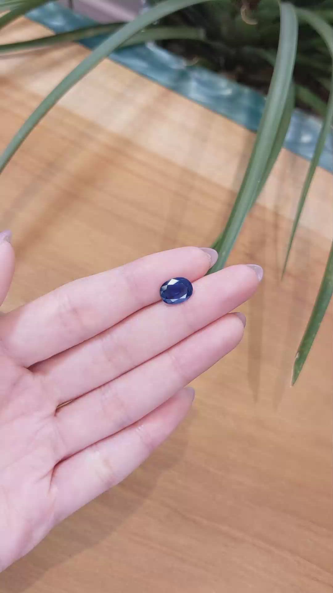 3.02 Ct. Blue Sapphire from Thailand Size Video