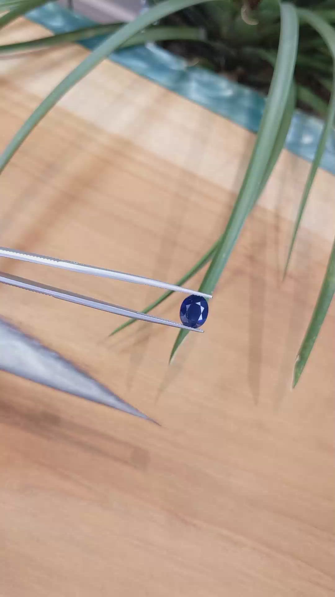 3.42 Ct. Blue Sapphire from Thailand Size Video