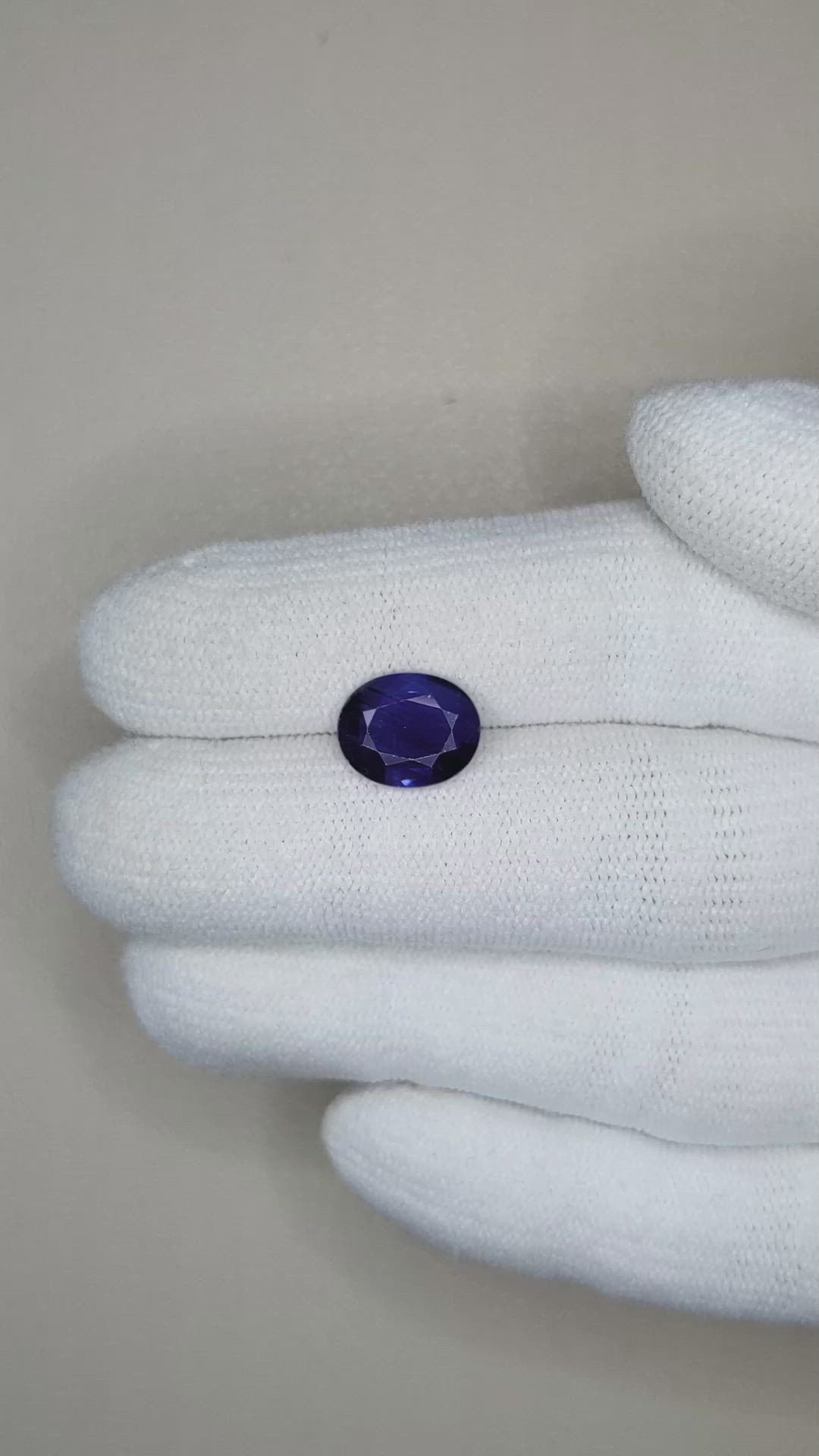 2.73 Ct. Blue Sapphire from Thailand Size Video
