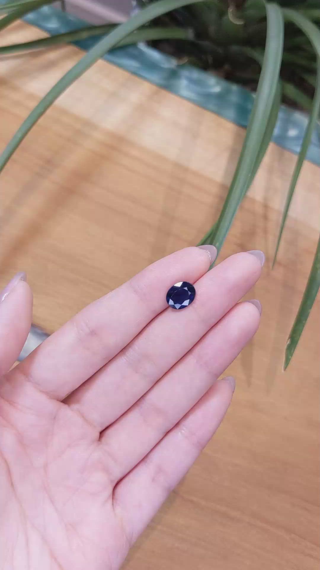 2.73 Ct. Blue Sapphire from Thailand Size Video
