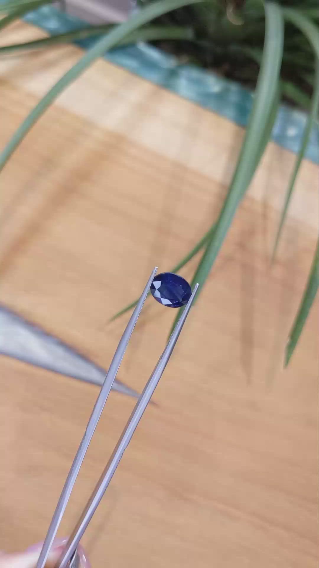 2.73 Ct. Blue Sapphire from Thailand Size Video