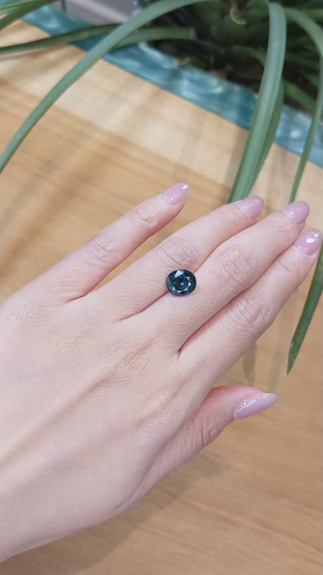 3.93 Ct. Blue Sapphire from Thailand Size Video