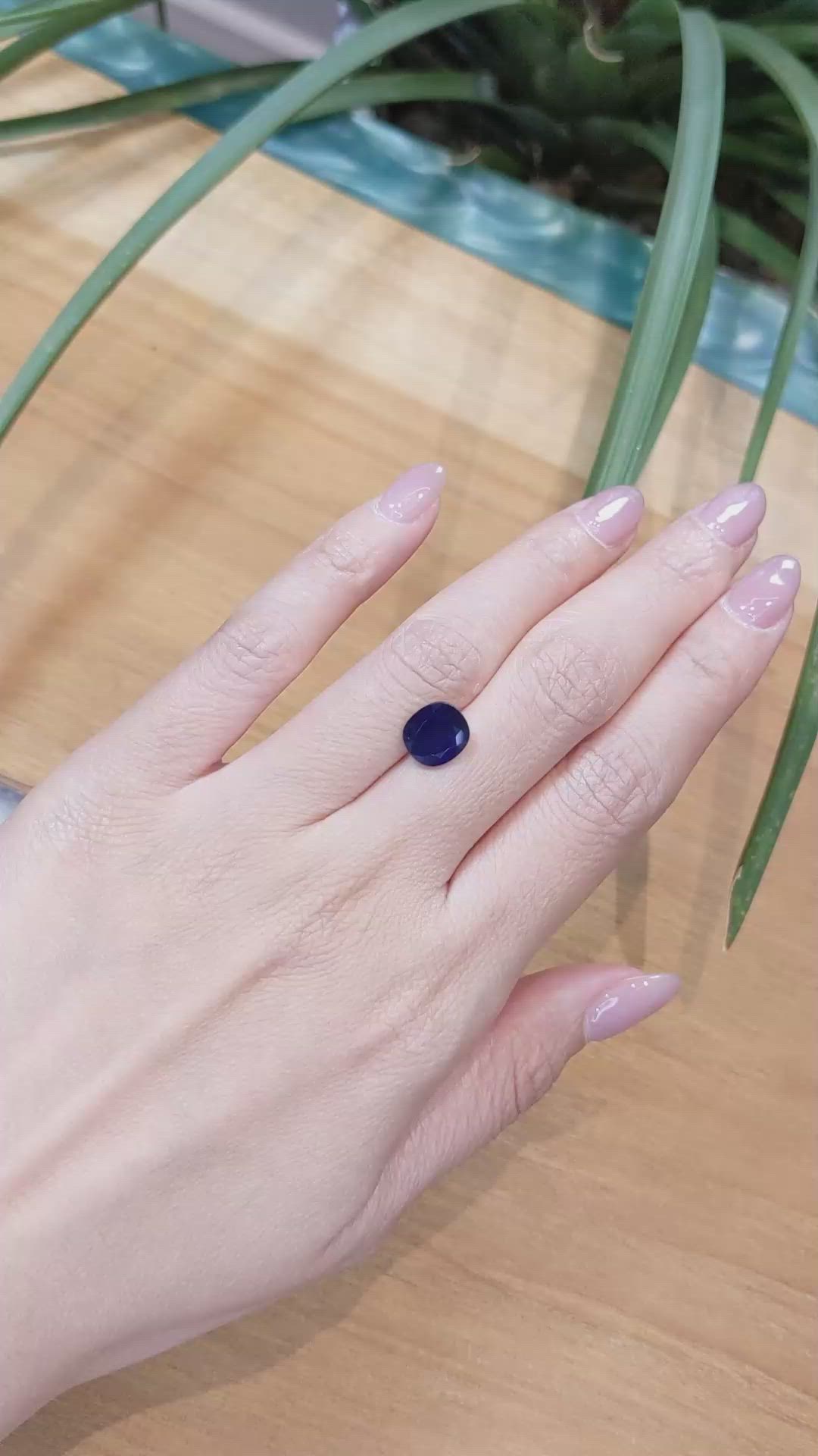 3.47 Ct. Blue Sapphire from Thailand Size Video