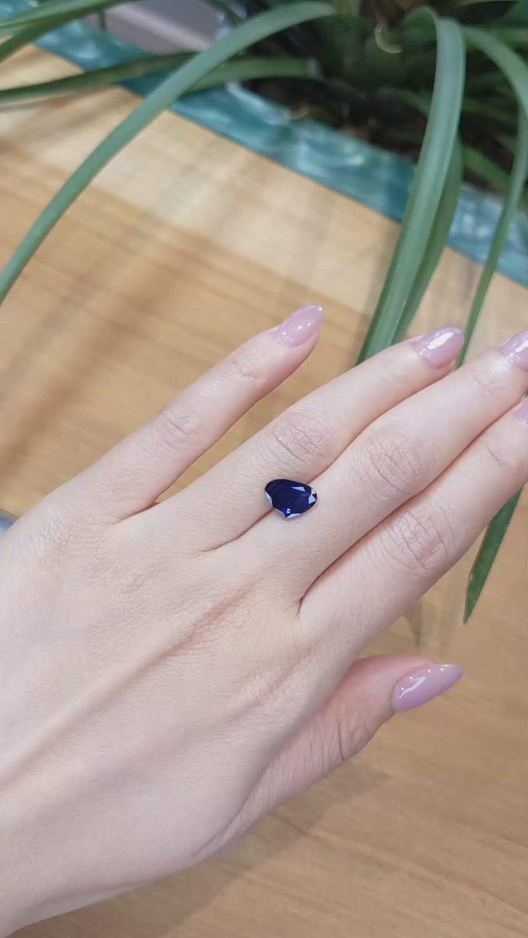 2.59 Ct. Blue Sapphire from Thailand Size Video