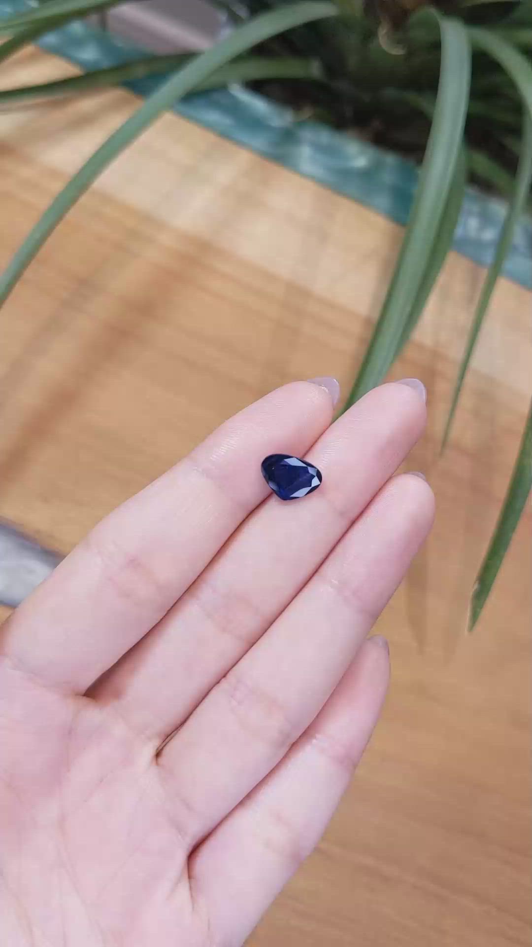 2.59 Ct. Blue Sapphire from Thailand Size Video