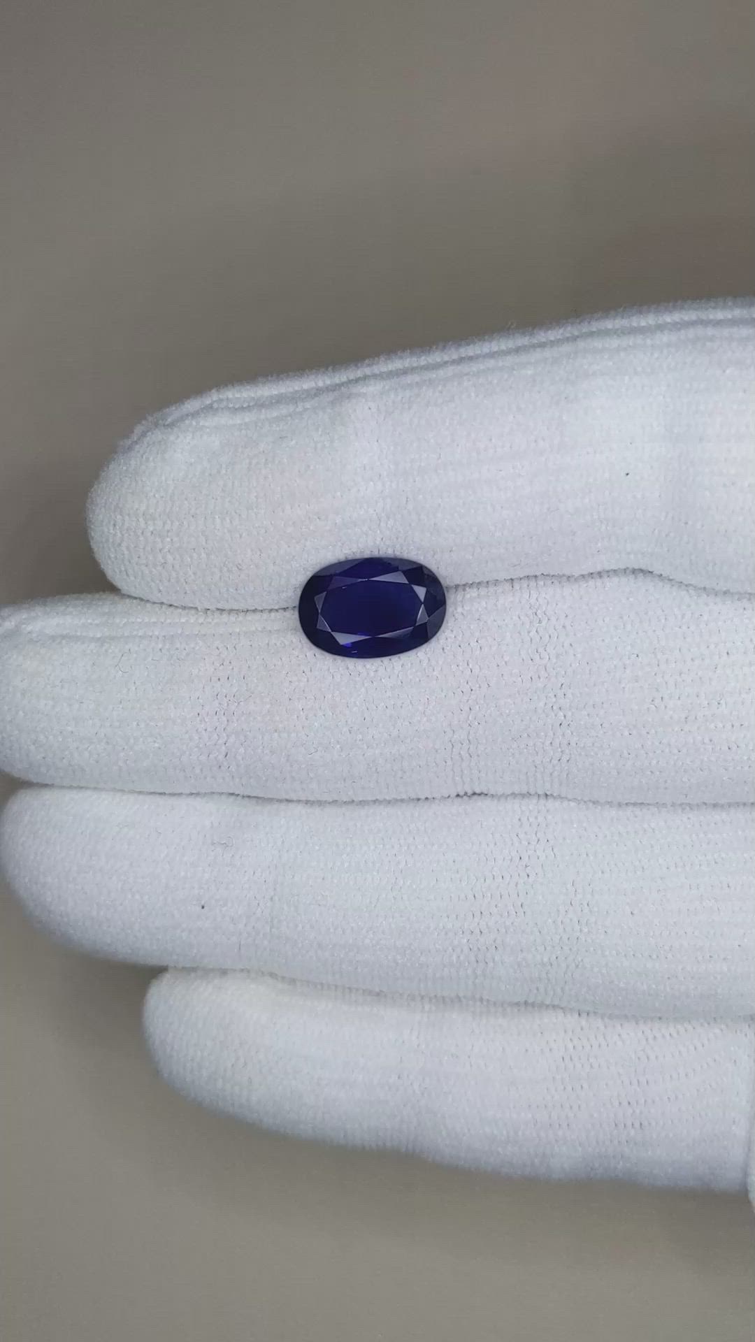 3.22 Ct. Blue Sapphire from Thailand Size Video