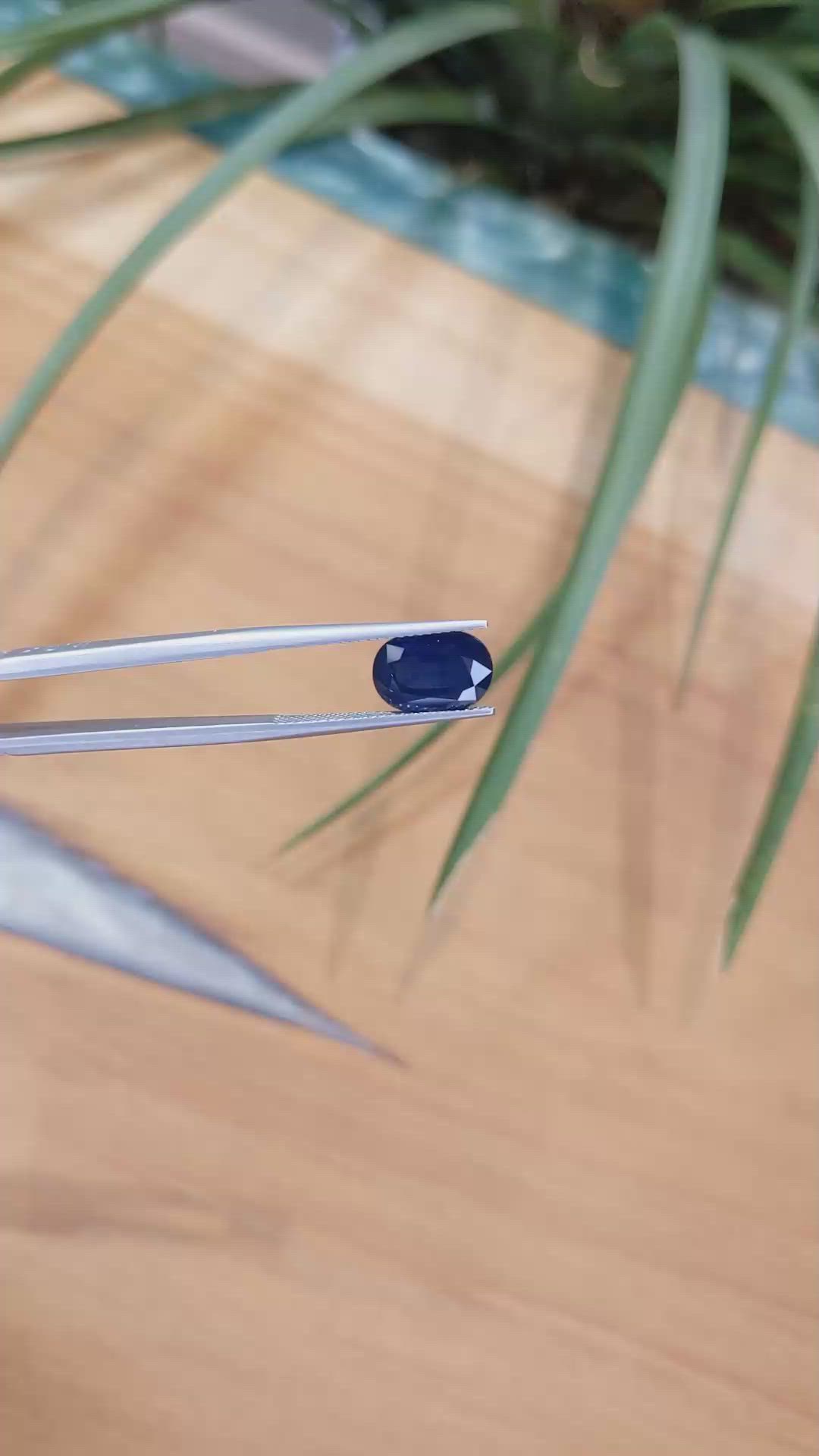 3.25 Ct. Blue Sapphire from Thailand Size Video
