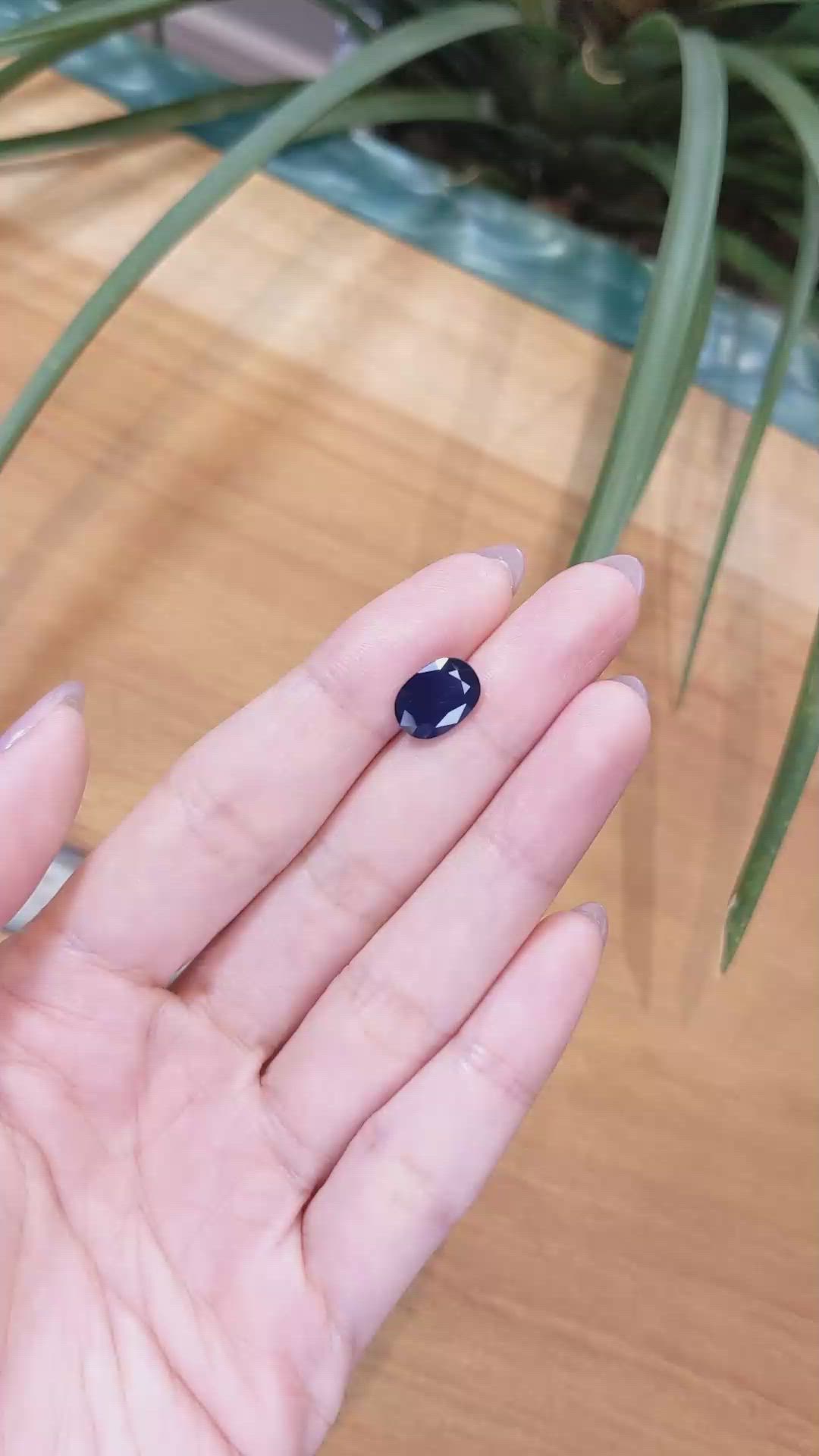 3.25 Ct. Blue Sapphire from Thailand Size Video
